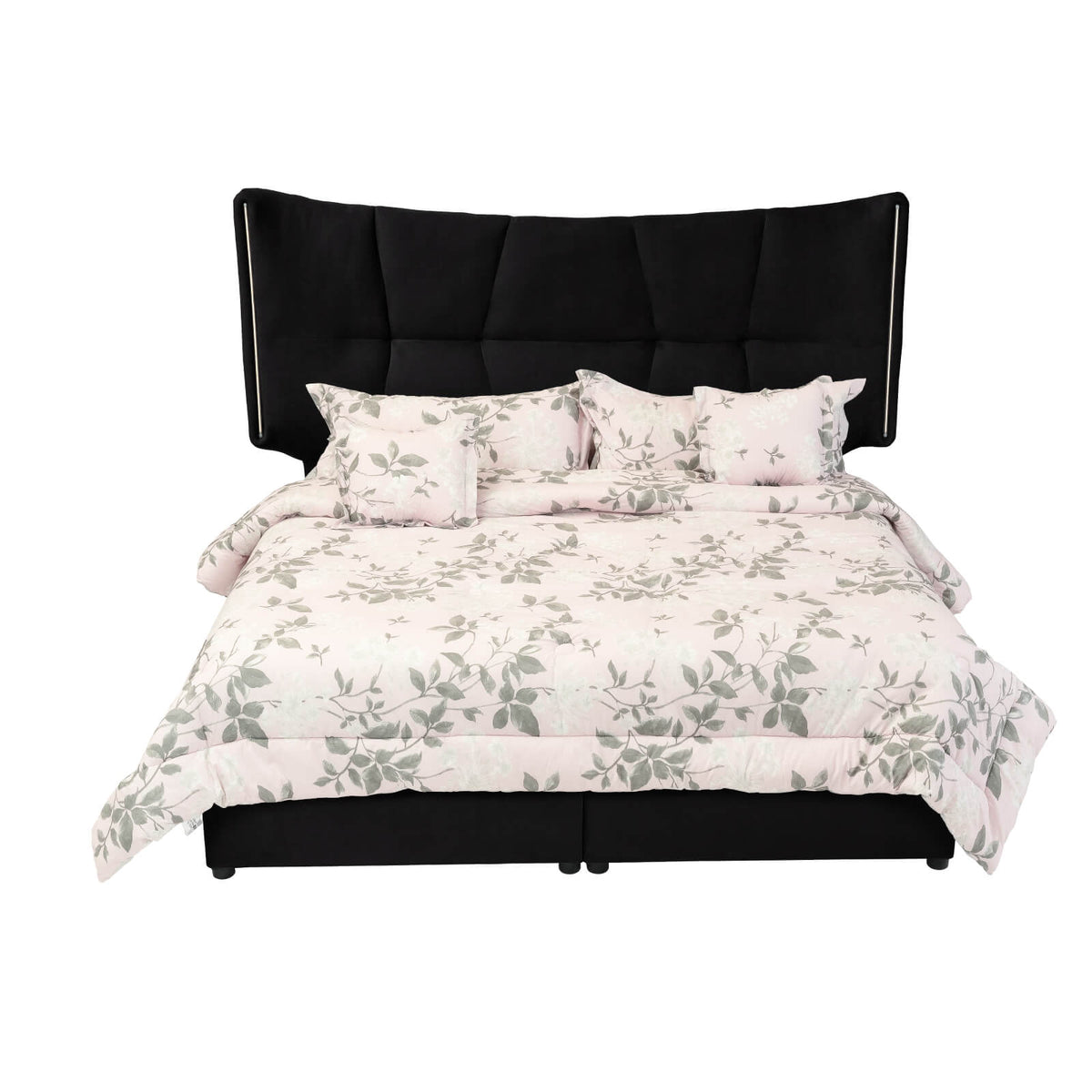 In House | Berlin Bed Frame Velvet Black 200x100