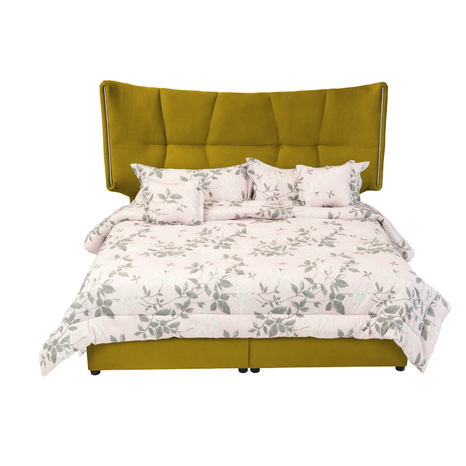 In House | Berlin Bed Frame Velvet Gold 200x100