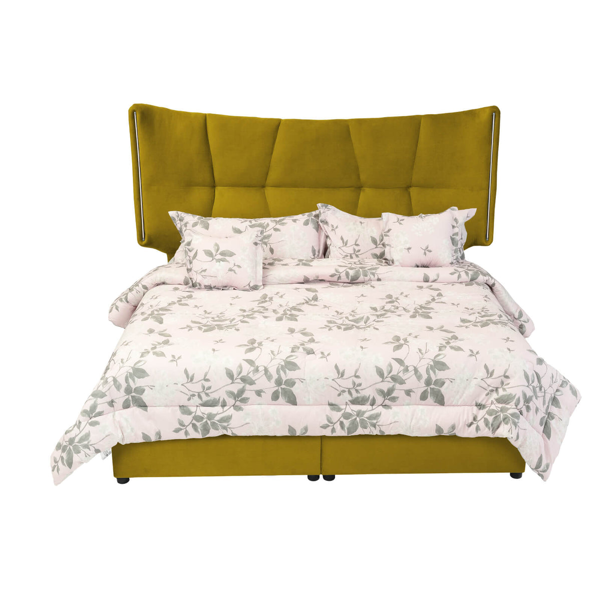 In House | Berlin Bed Frame Velvet Gold 200x140