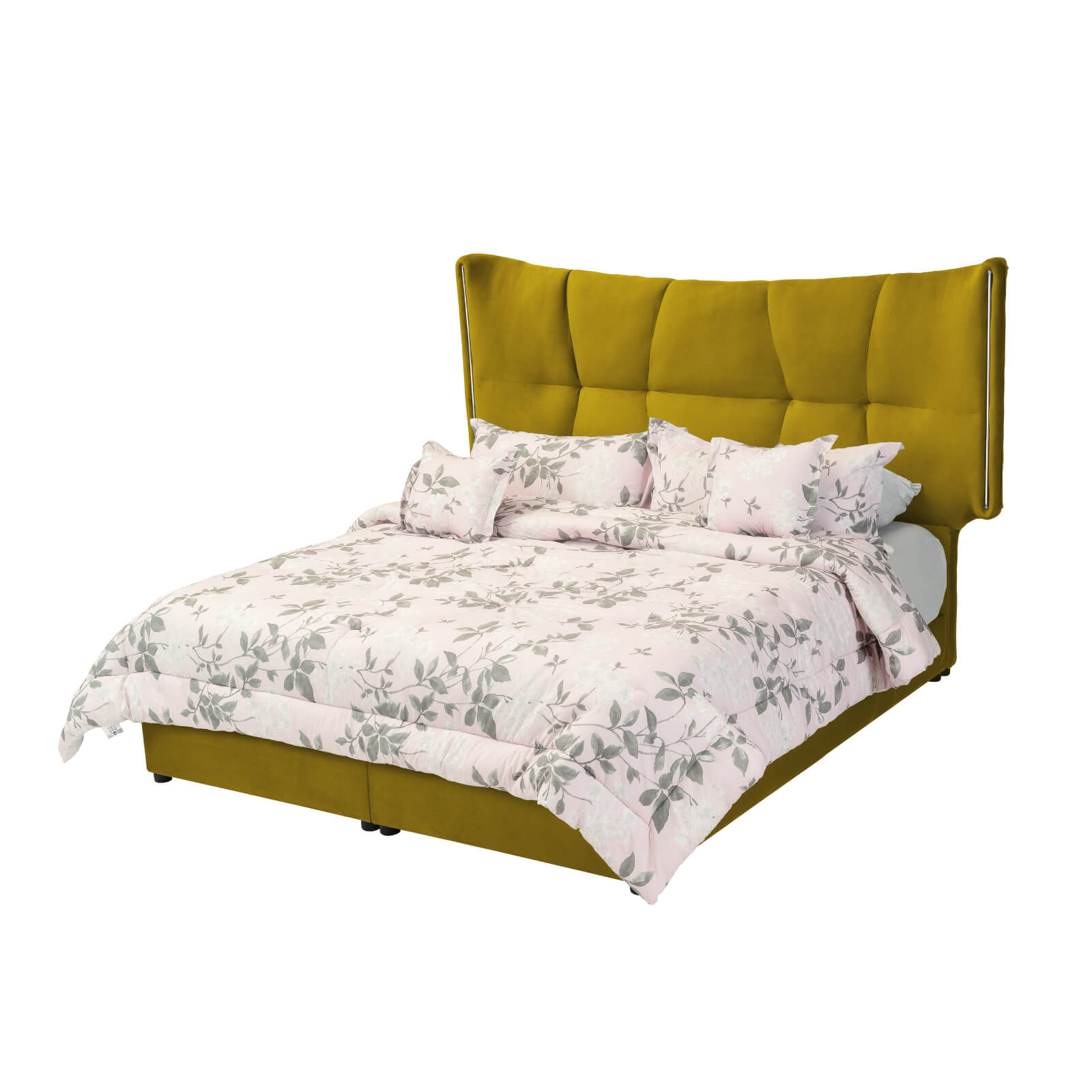 In House | Berlin Bed Frame Velvet Gold 200x100