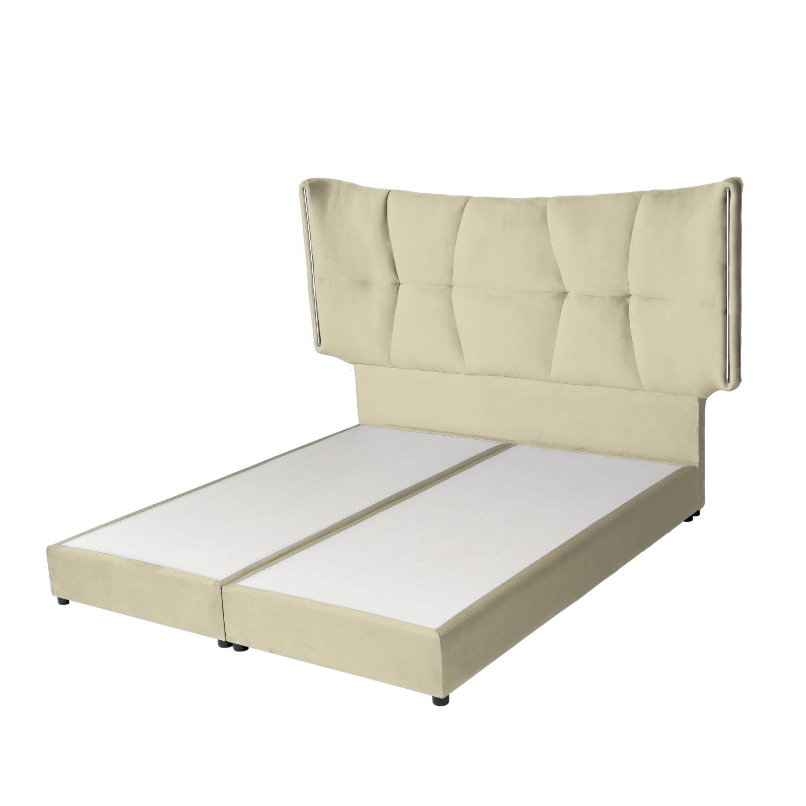 In House | Berlin Bed Frame Velvet Beige 200x100