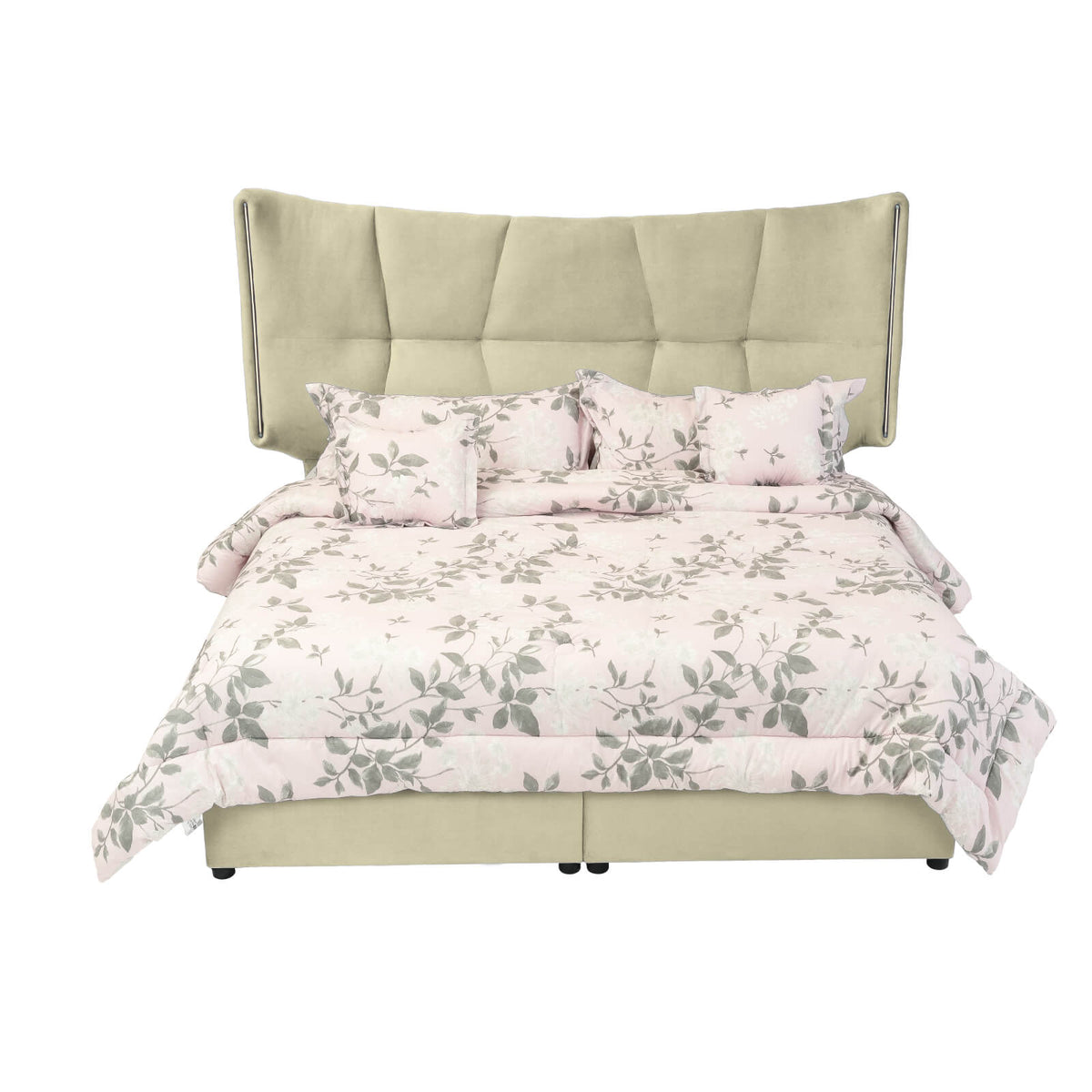 In House | Berlin Bed Frame Velvet Beige 200x140
