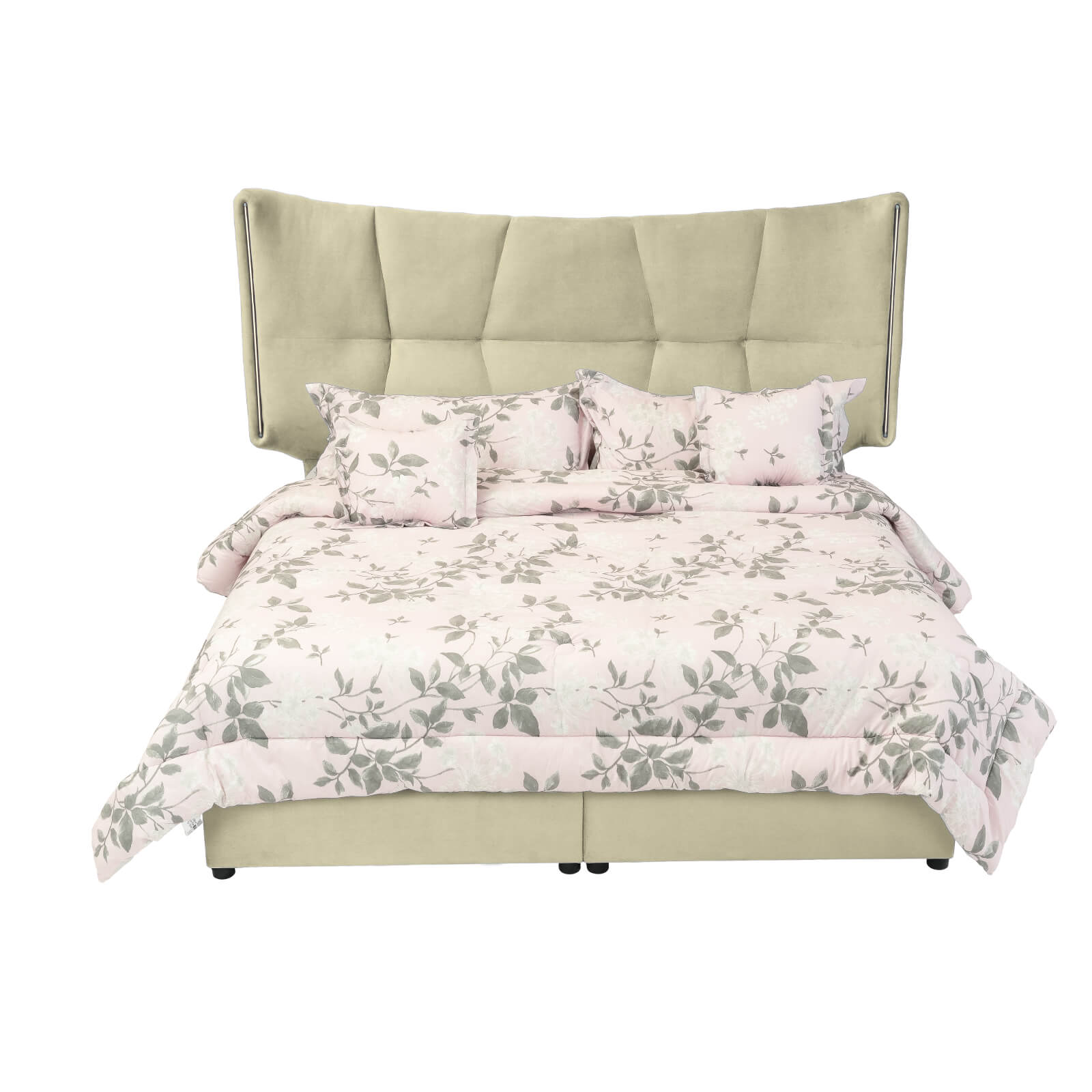 In House | Berlin Bed Frame Velvet Beige 200x90