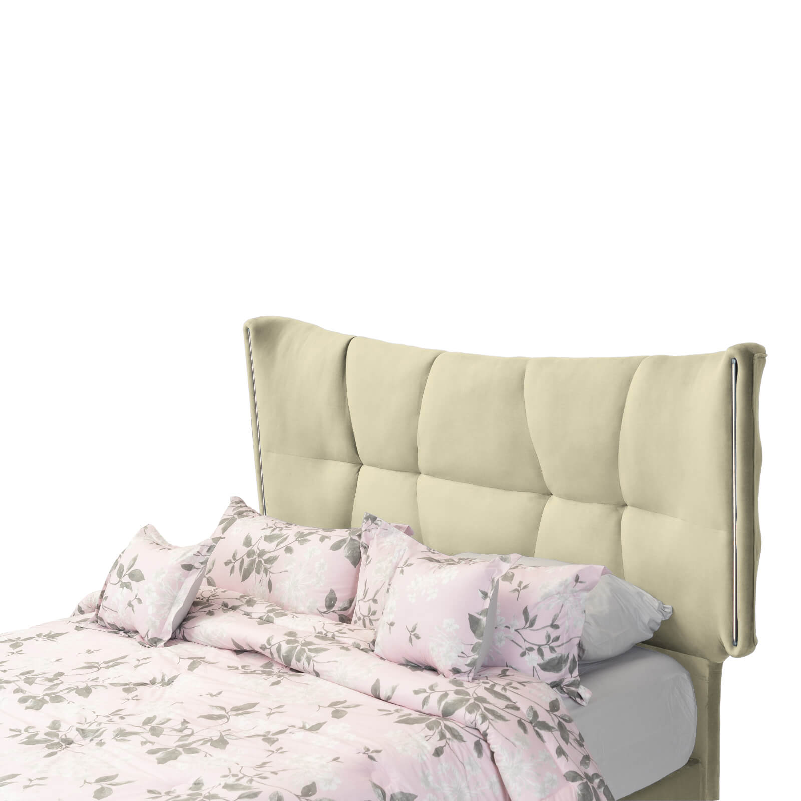 In House | Berlin Bed Frame Velvet Beige 200x100