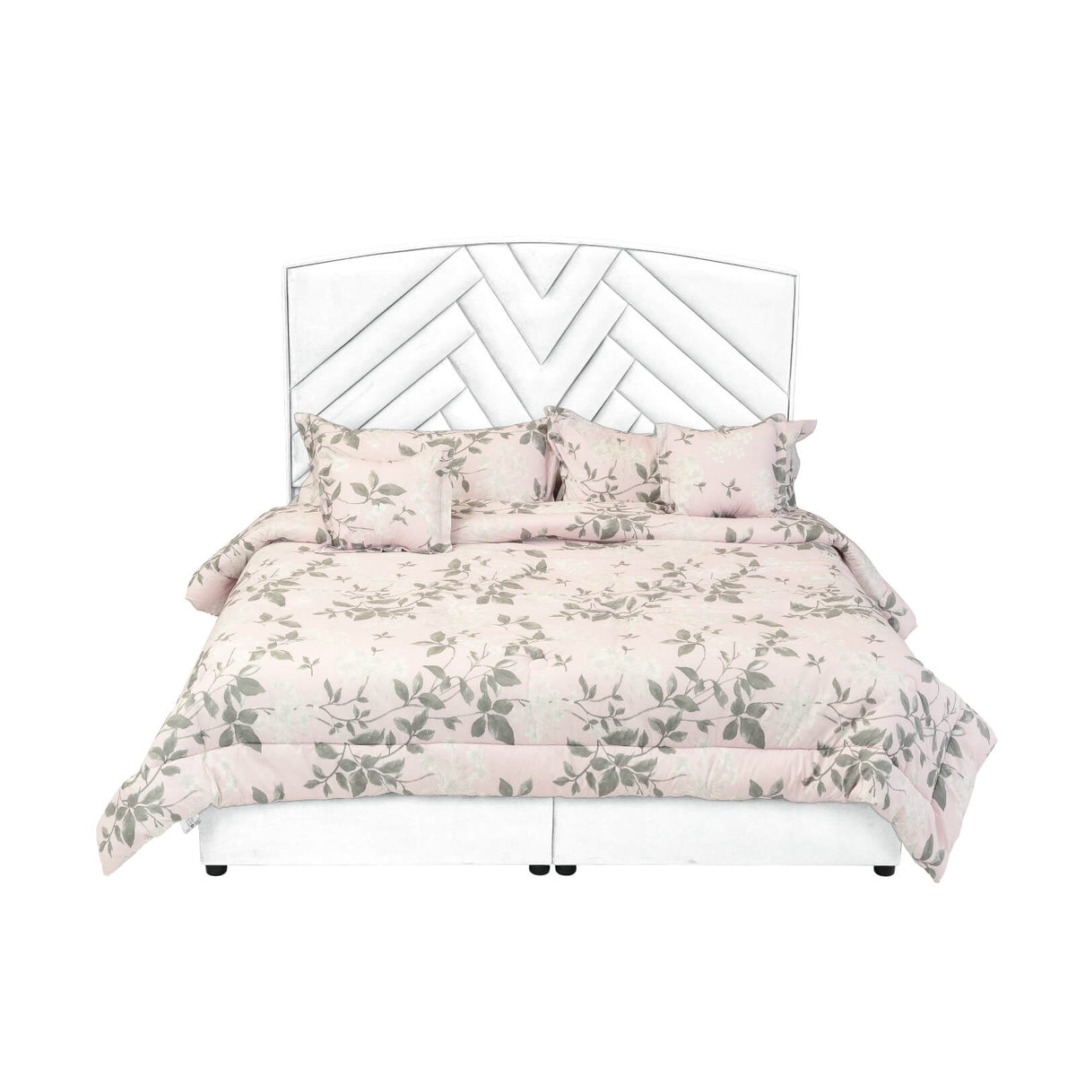 In House | Berlin Bed Frame Velvet White 200x200