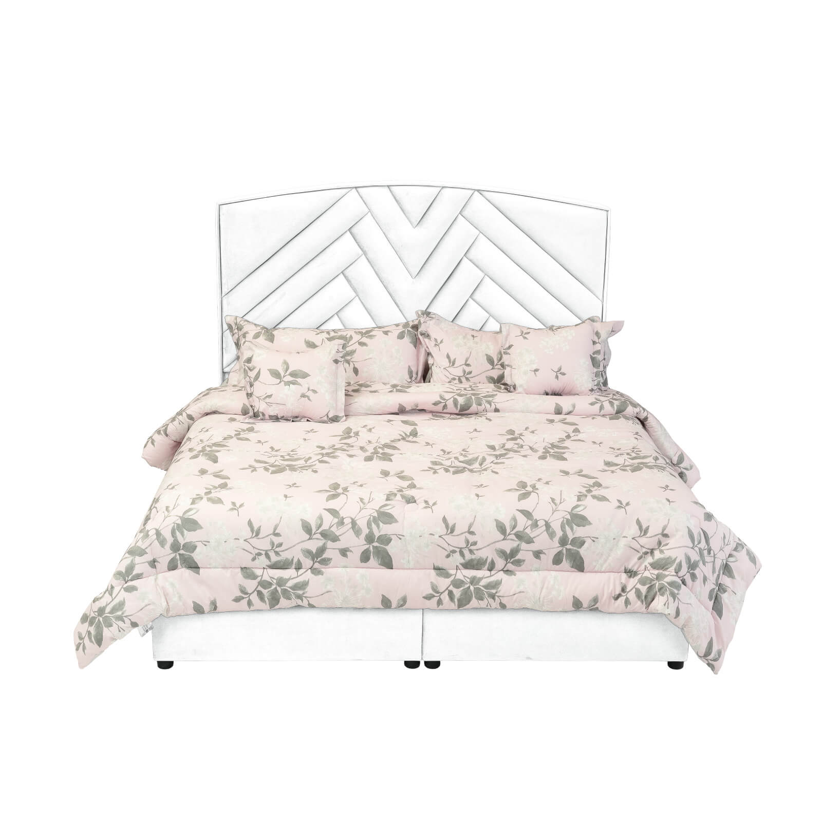 In House | Berlin Bed Frame Velvet White 200x160