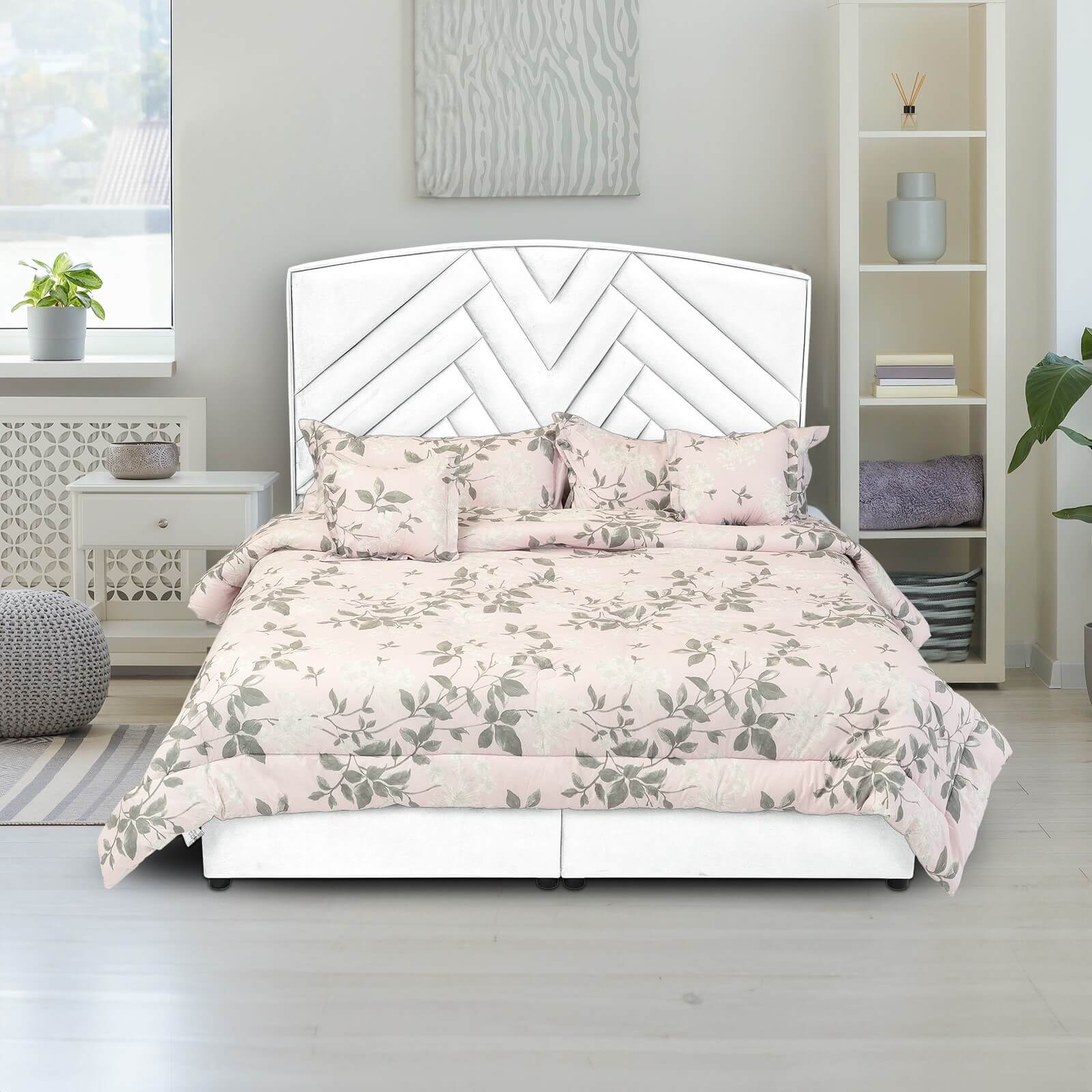 In House | Berlin Bed Frame Velvet White 200x160