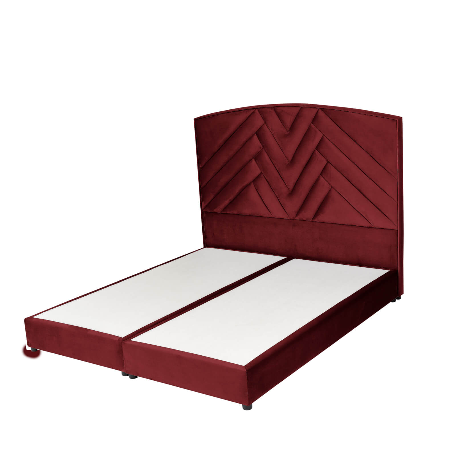 In House | Berlin Bed Frame Velvet Burgundy 200x160