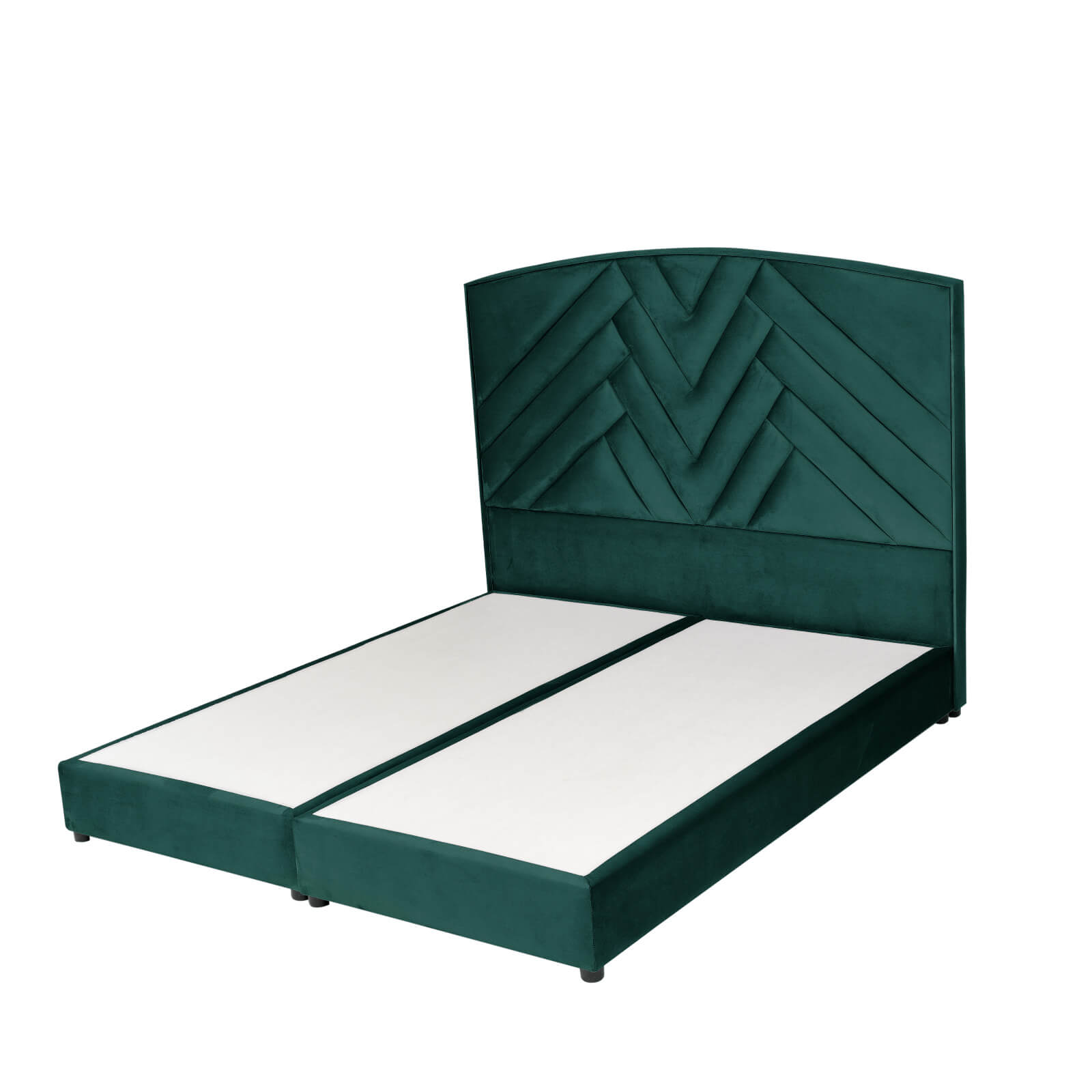 In House | Berlin Bed Frame Velvet Dark Green 200x180