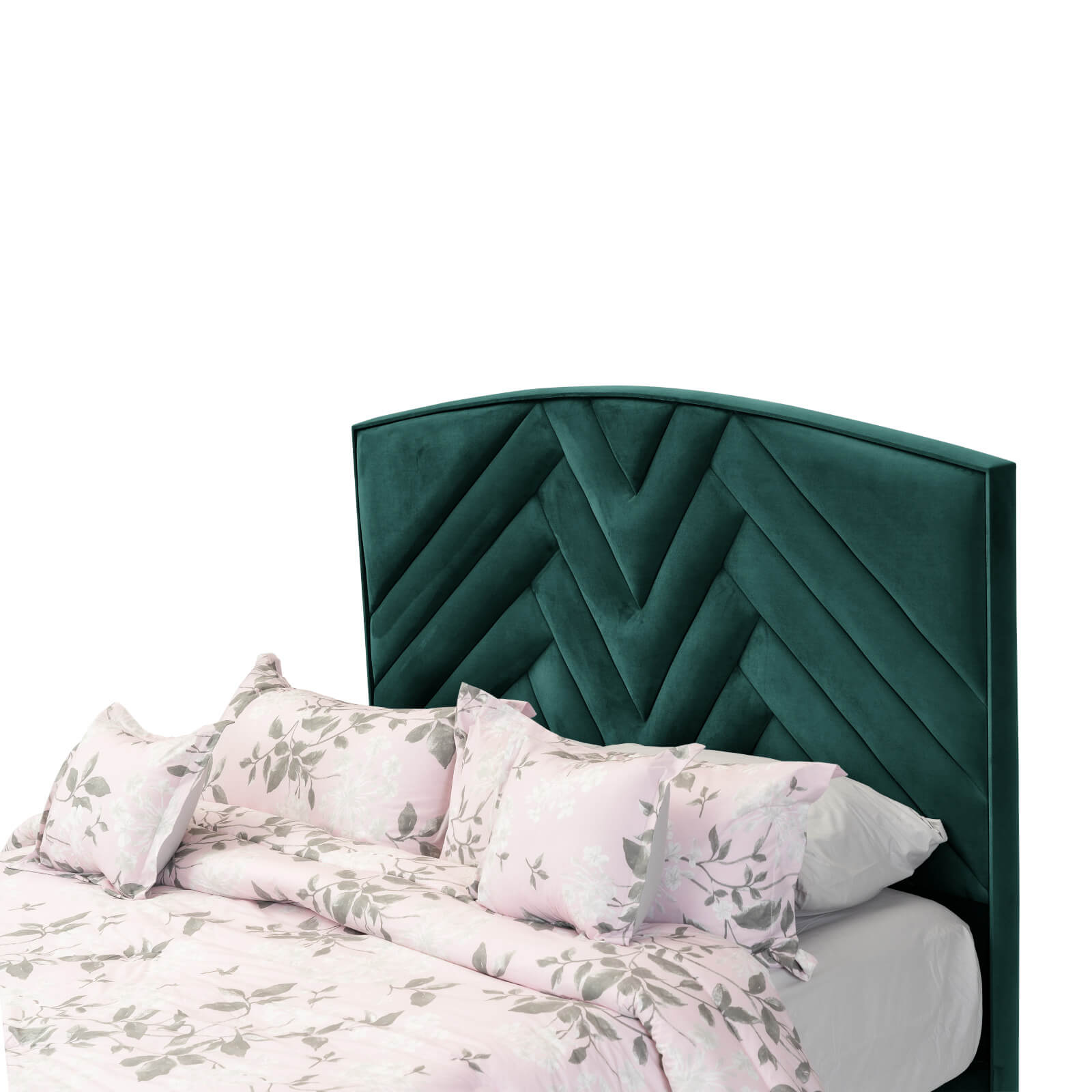 In House | Berlin Bed Frame Velvet Dark Green 200x200
