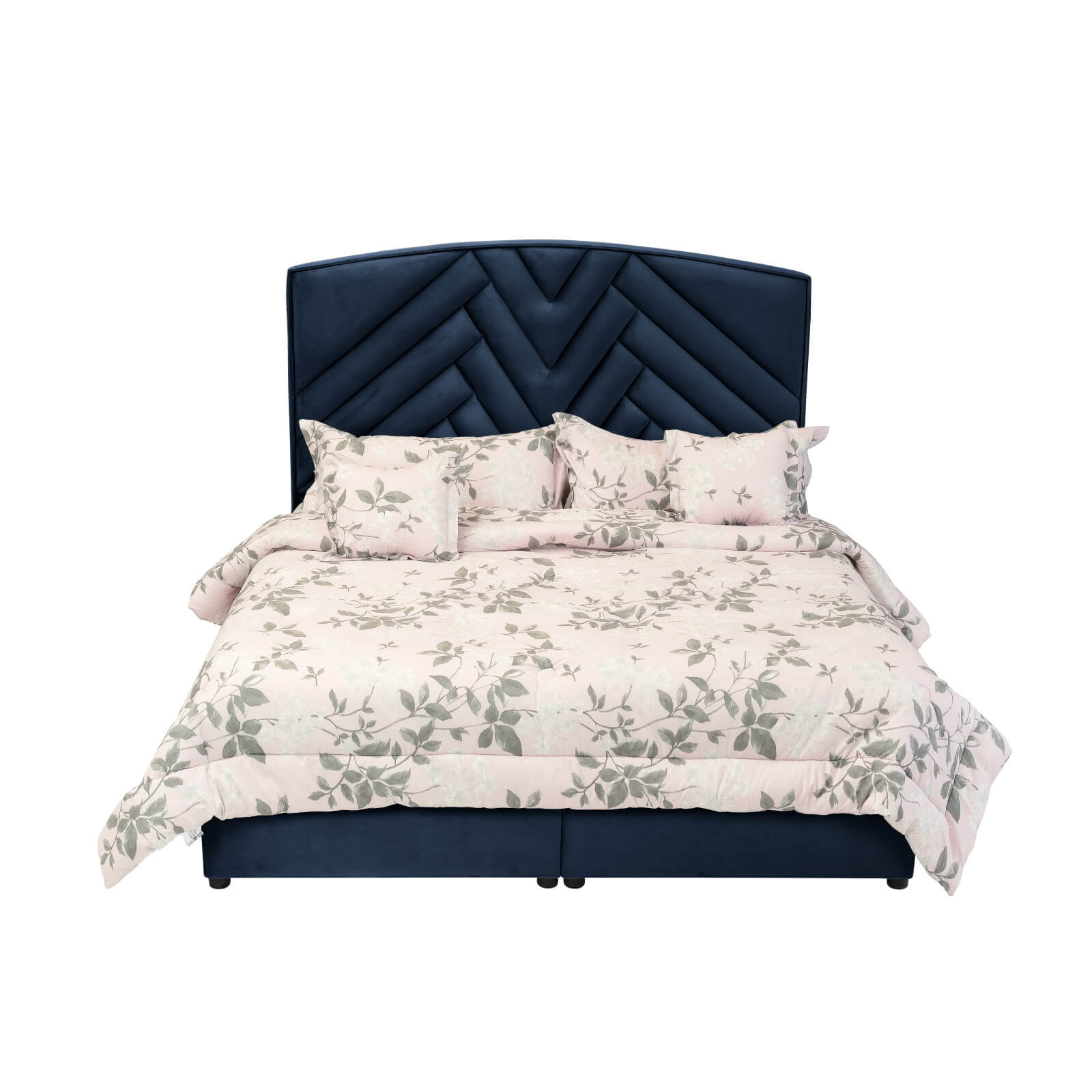 In House | Berlin Bed Frame Velvet Dark Blue 200x200
