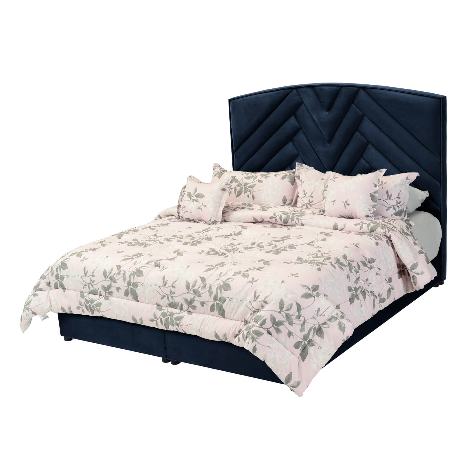 In House | Berlin Bed Frame Velvet Dark Blue 200x200