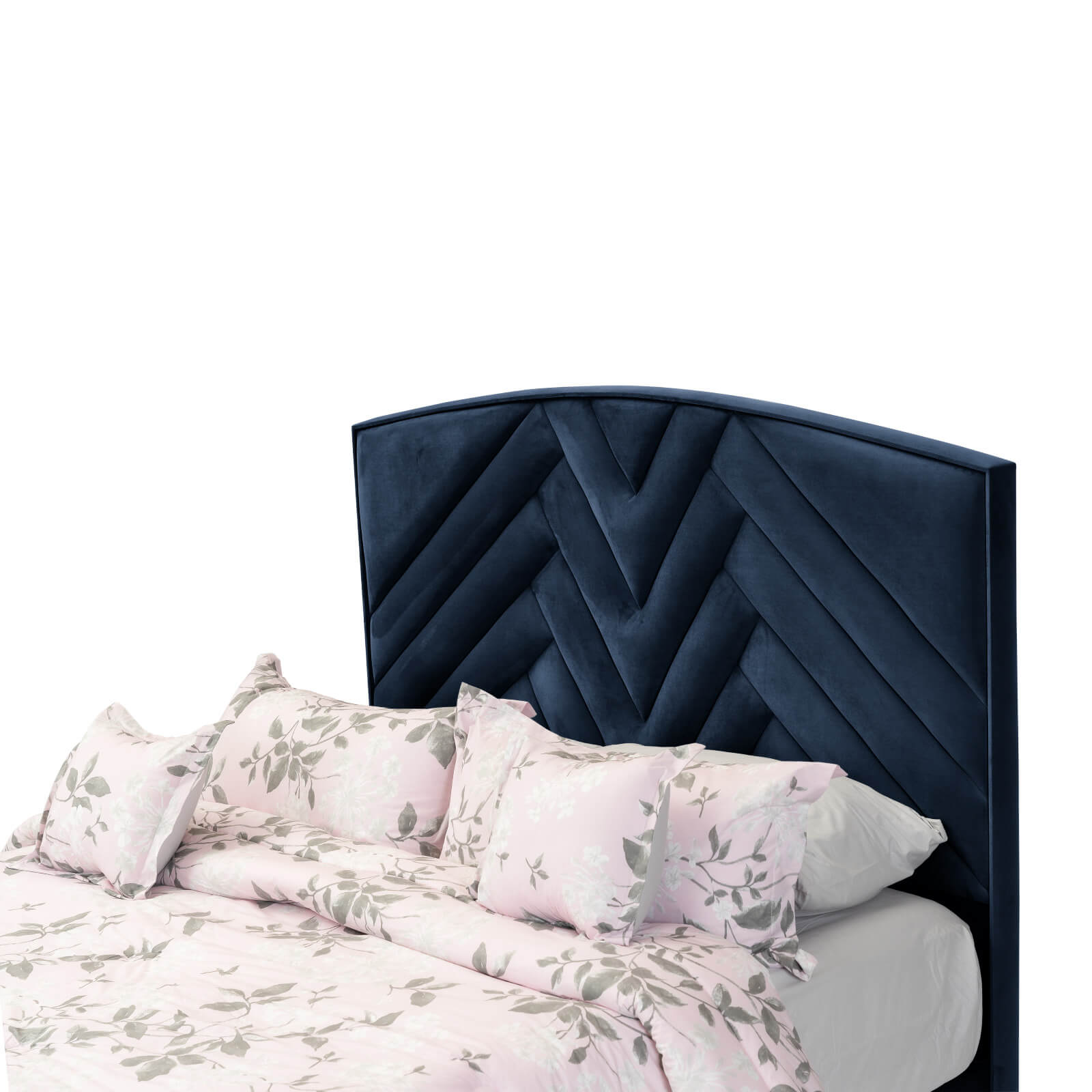 In House | Berlin Bed Frame Velvet Dark Blue 200x200