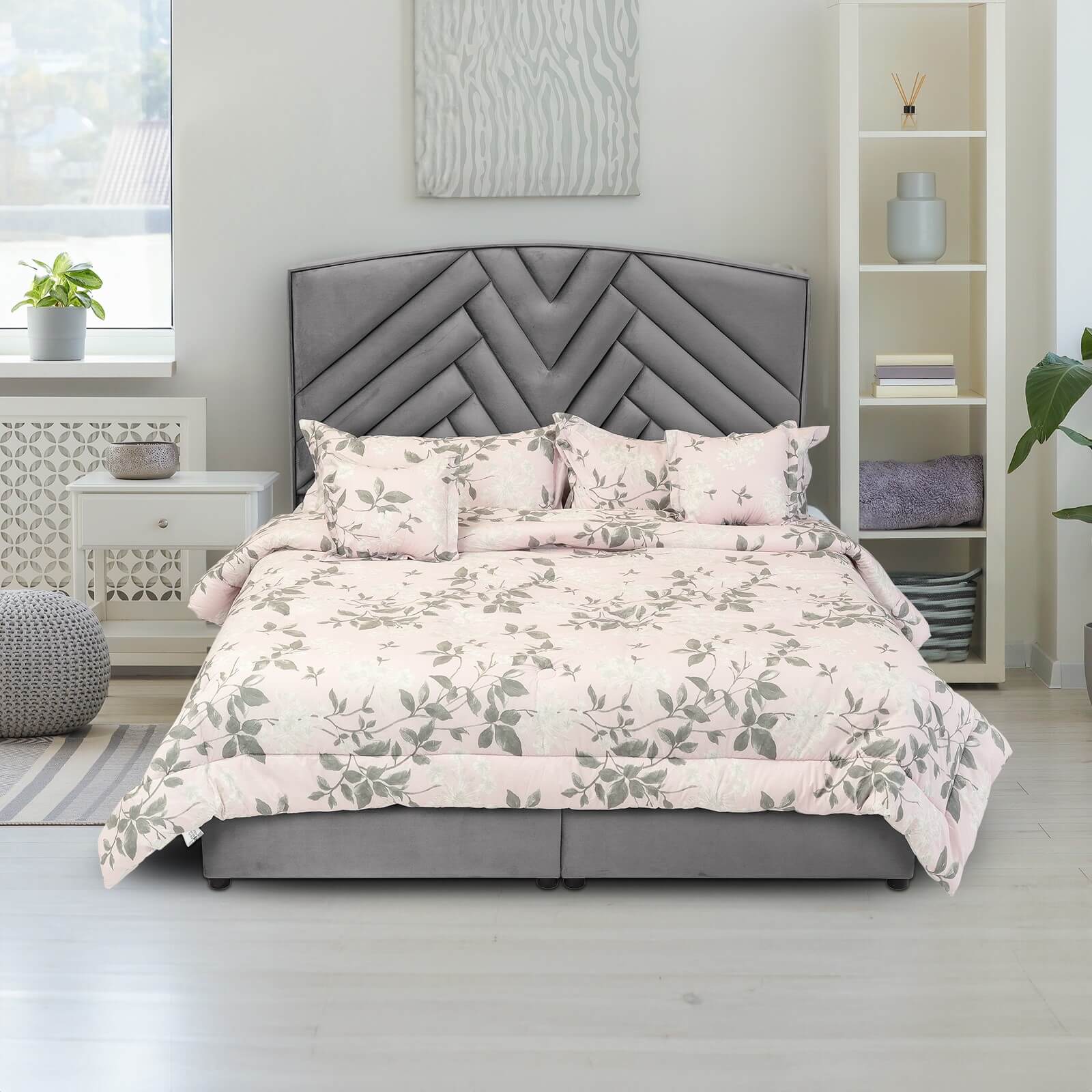 In House | Berlin Bed Frame Velvet Grey 200x150