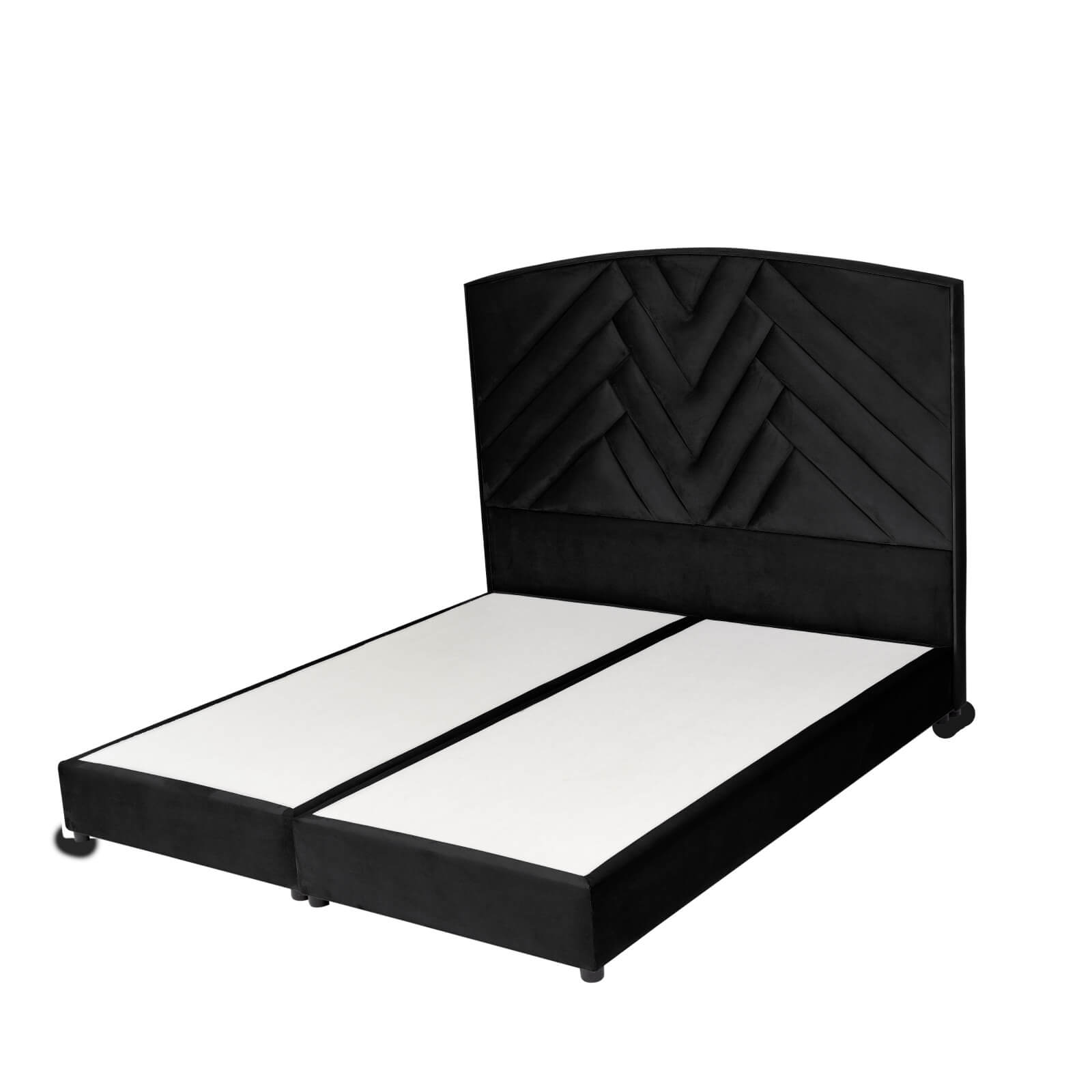 In House | Madrid Bed Frame Velvet Black 200x140