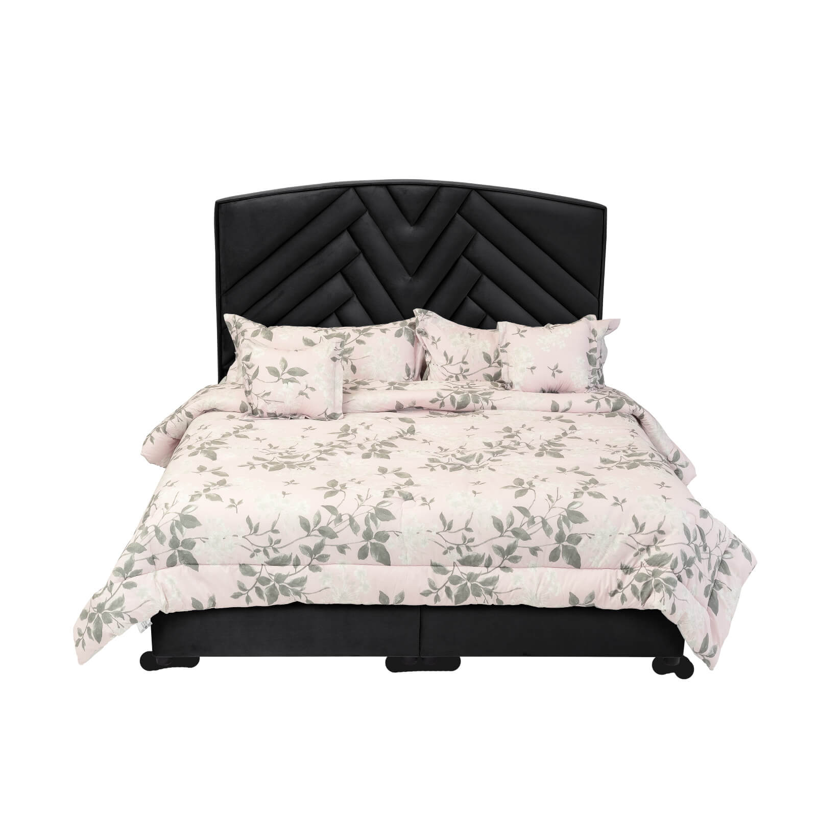 In House | Madrid Bed Frame Velvet Black 200x120
