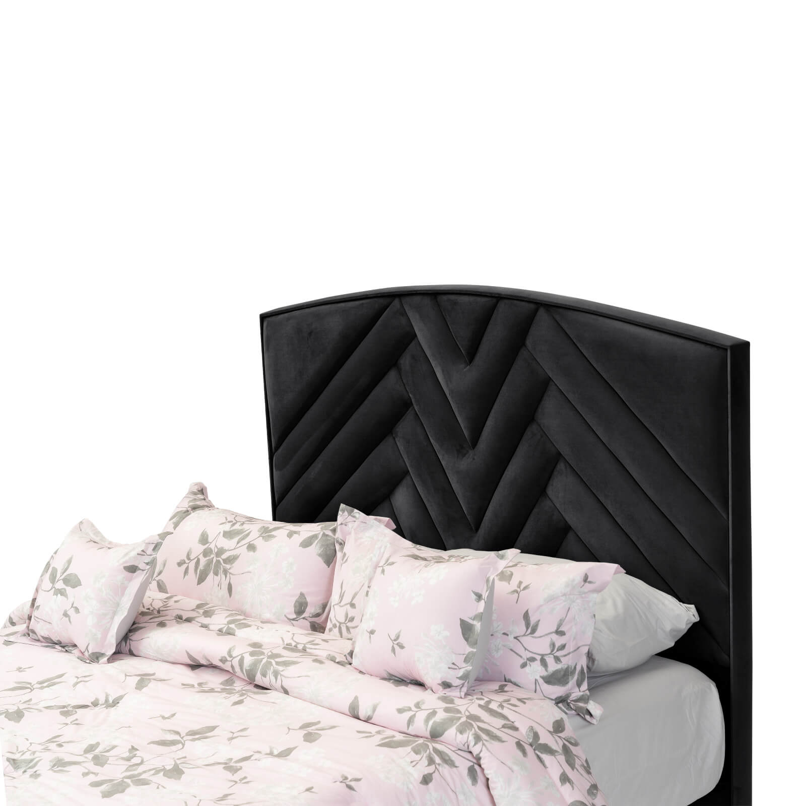 In House | Madrid Bed Frame Velvet Black 200x120