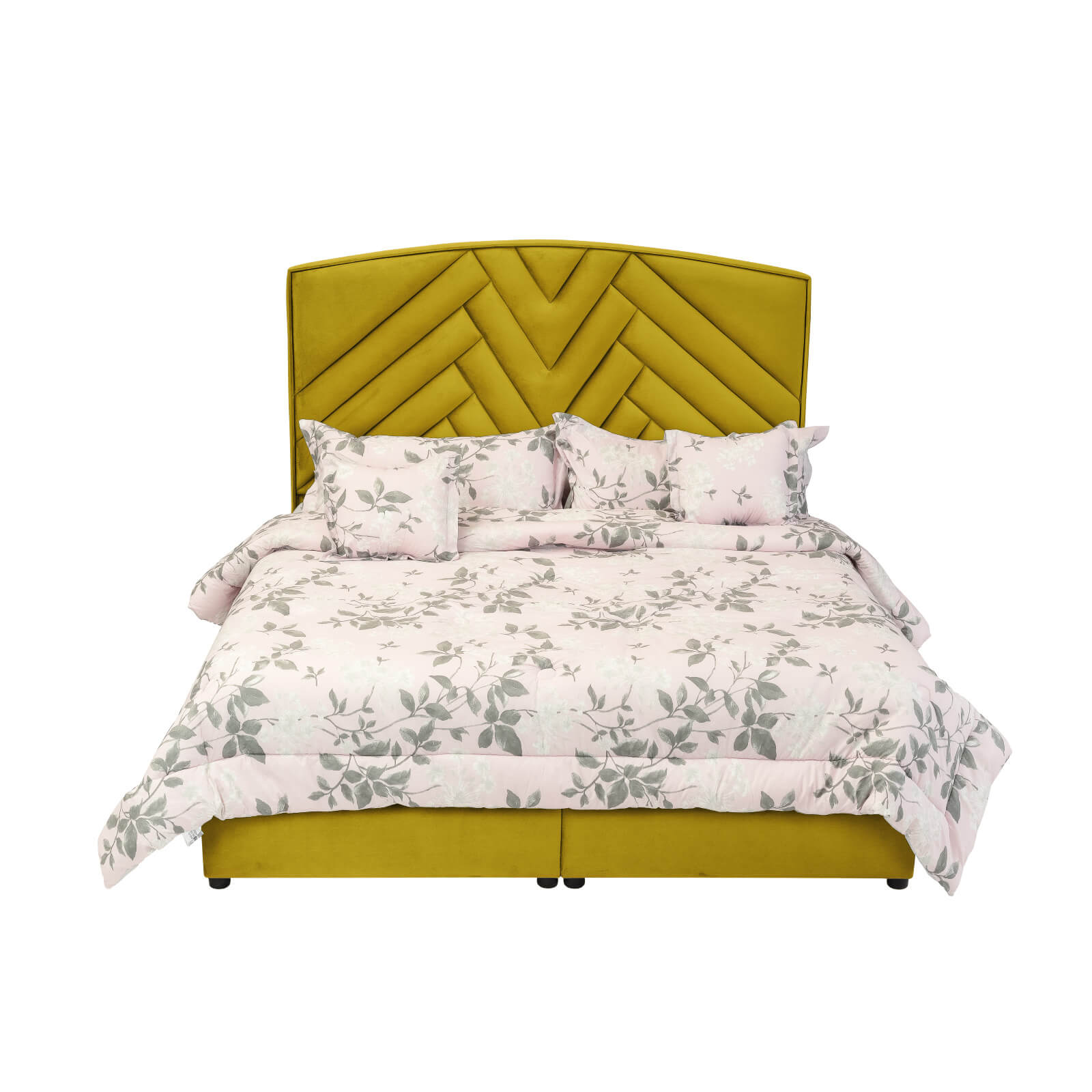 In House | Berlin Bed Frame Velvet Gold 200x150