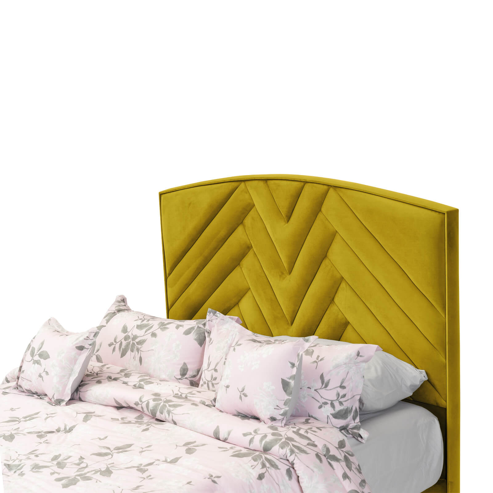 In House | Madrid Bed Frame Velvet Gold 200x120
