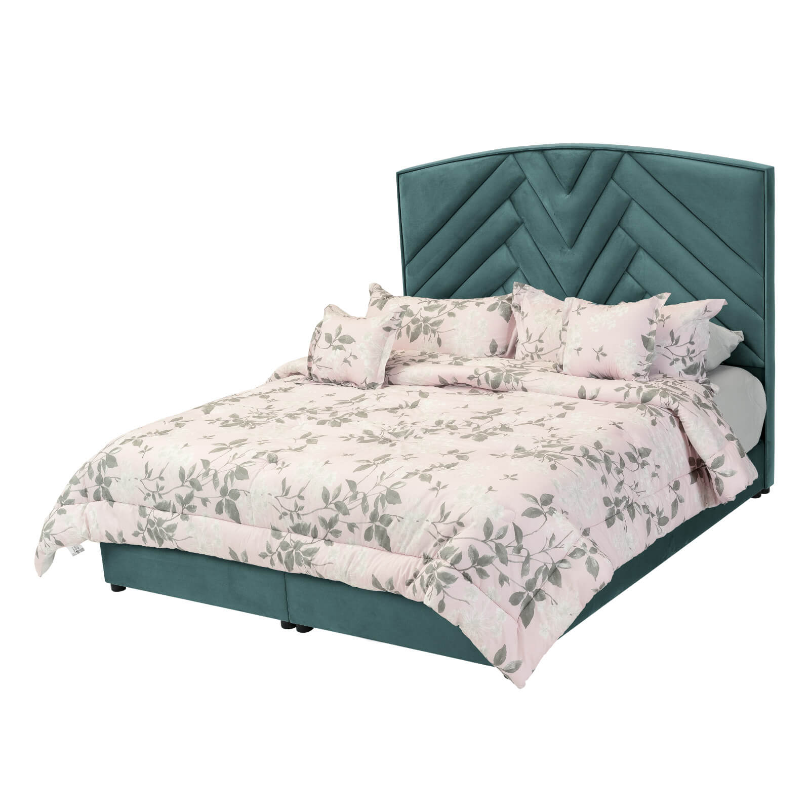 In House | Berlin Bed Frame Velvet Turquoise 200x200