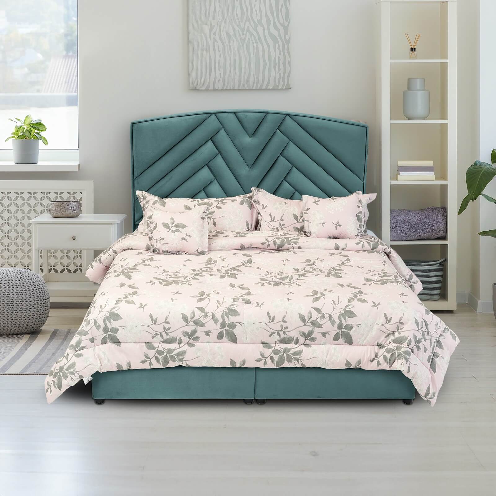 In House | Berlin Bed Frame Velvet Turquoise 200x180
