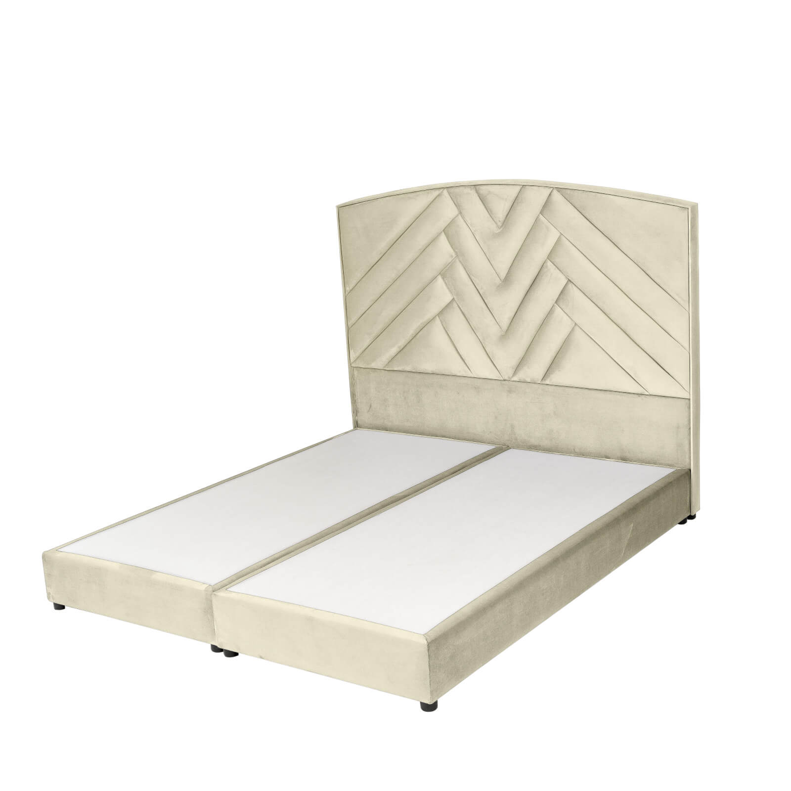 In House | Berlin Bed Frame Velvet Beige 200x180
