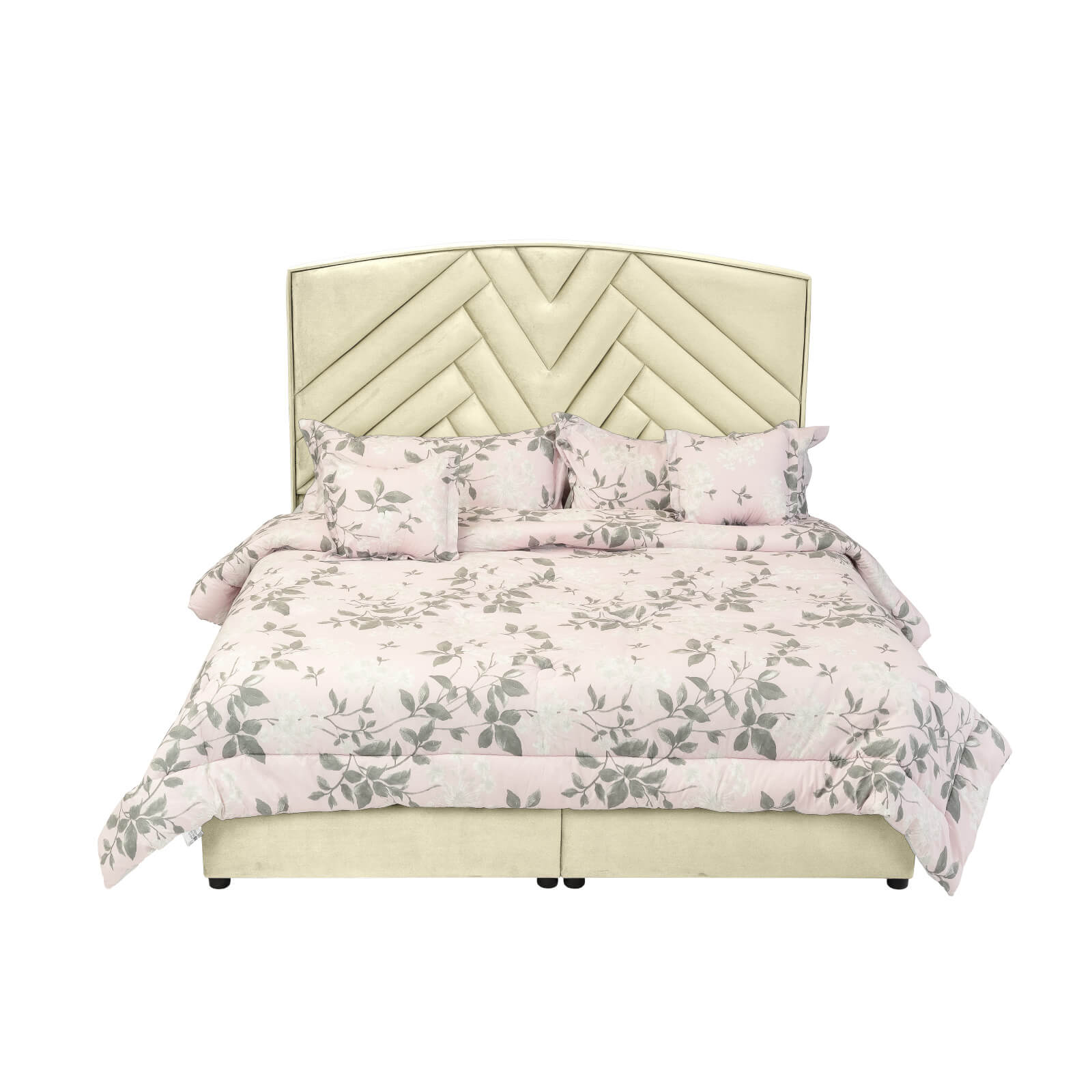 In House | Berlin Bed Frame Velvet Beige 200x180