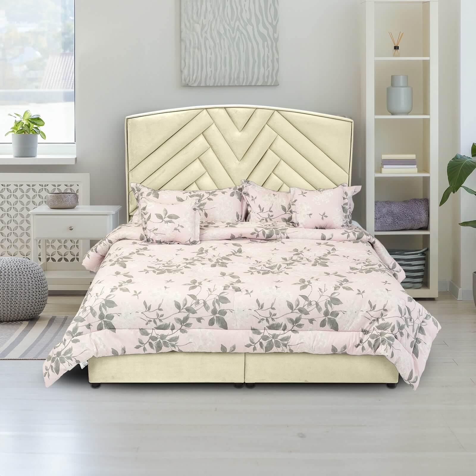 In House | Berlin Bed Frame Velvet Beige 200x180
