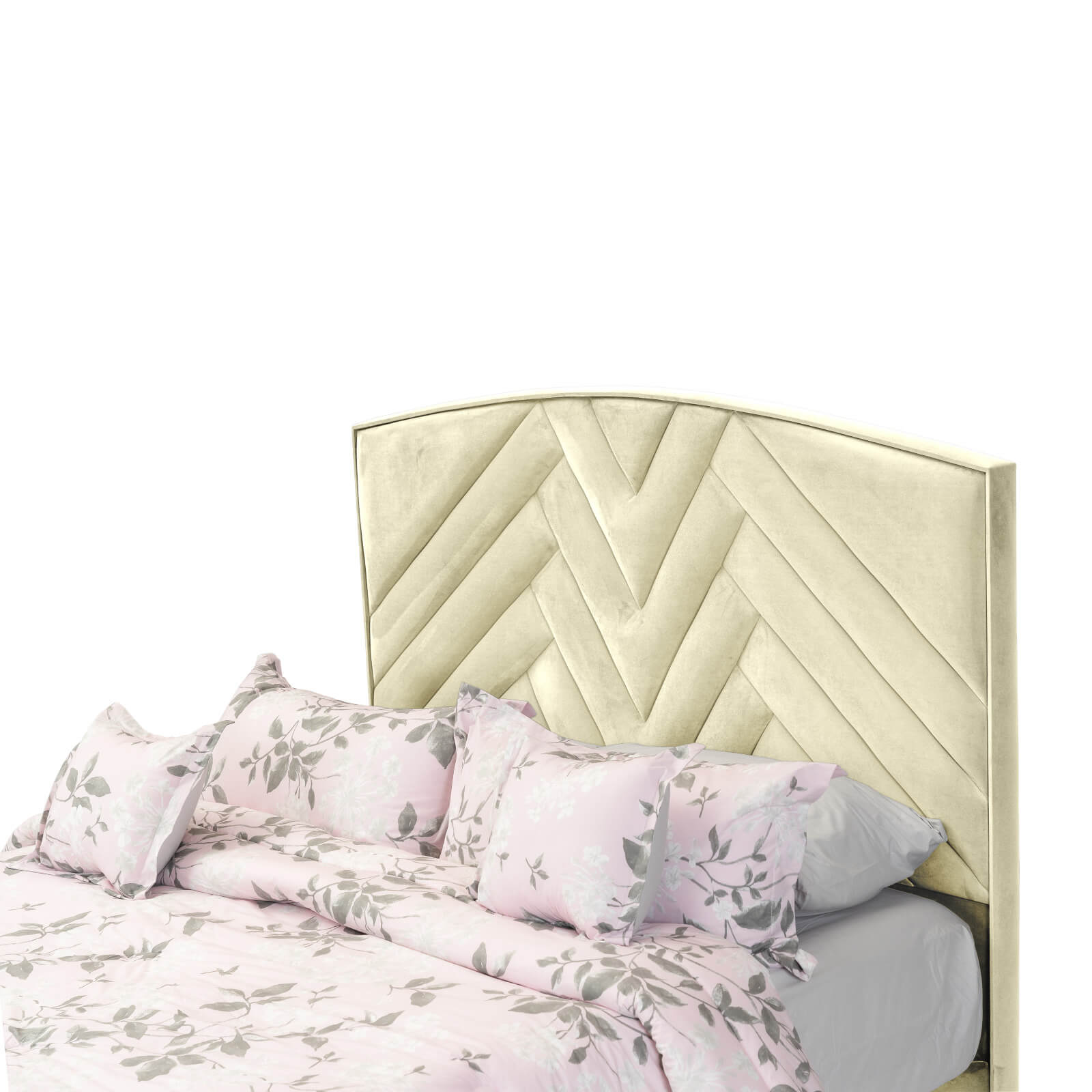 In House | Berlin Bed Frame Velvet Beige 200x180