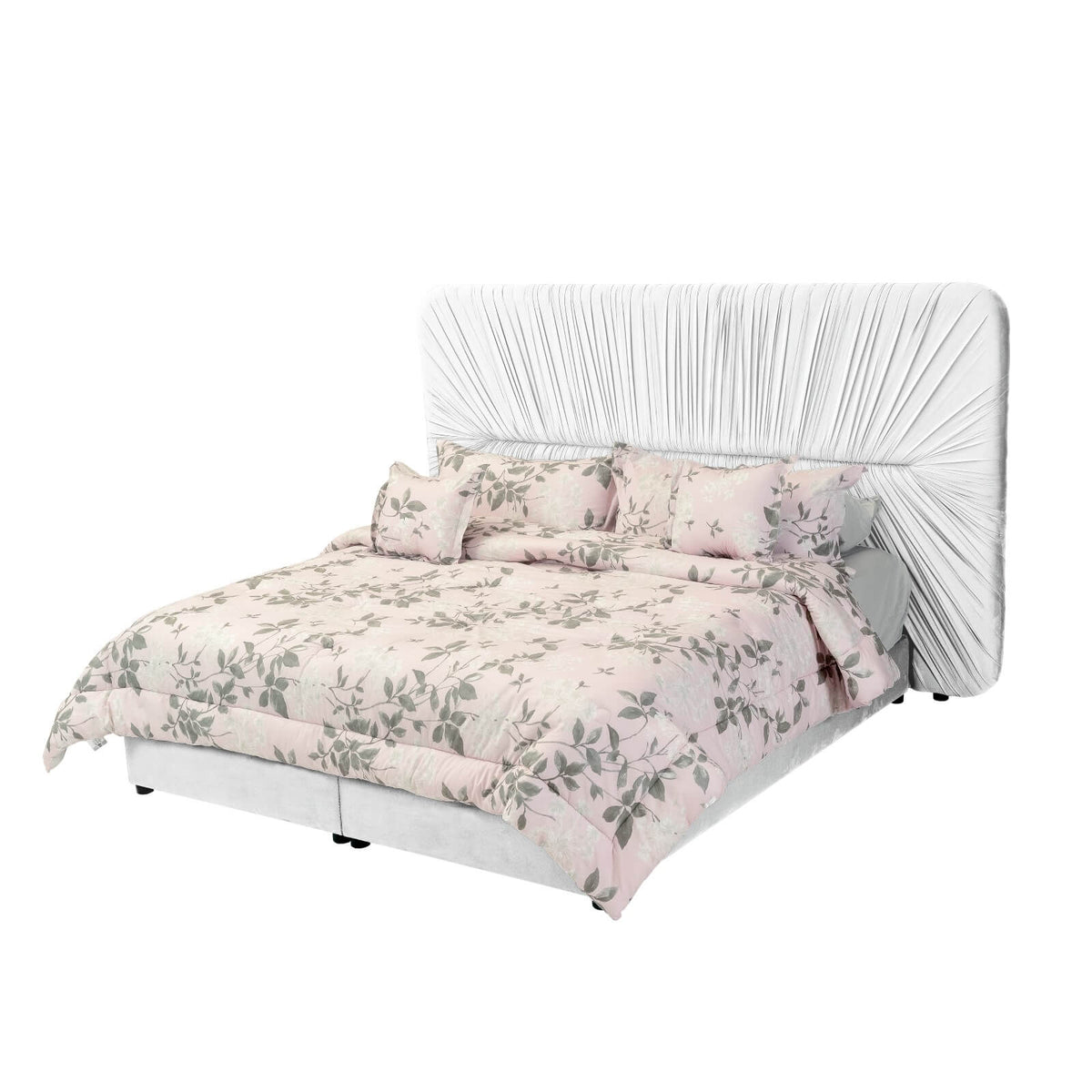 In House | Madrid Bed Frame Velvet Grey 200x160