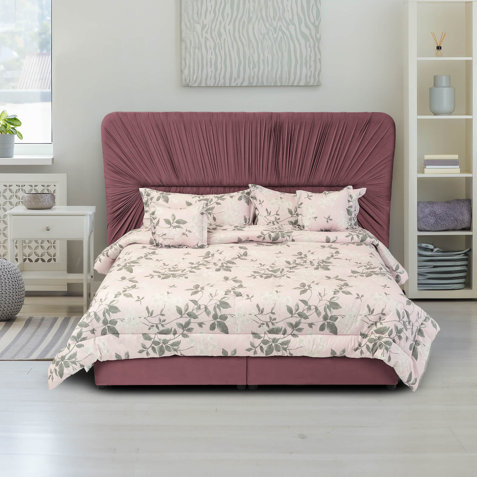 In House | Alkmar Bed Frame Velvet Ivory 200x90