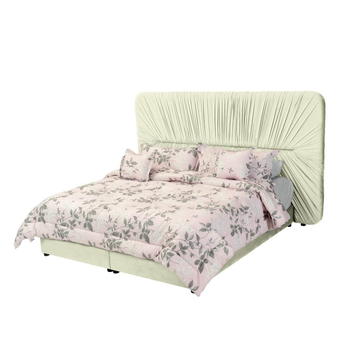 In House | Madrid Bed Frame Velvet Dark Grey 200x160