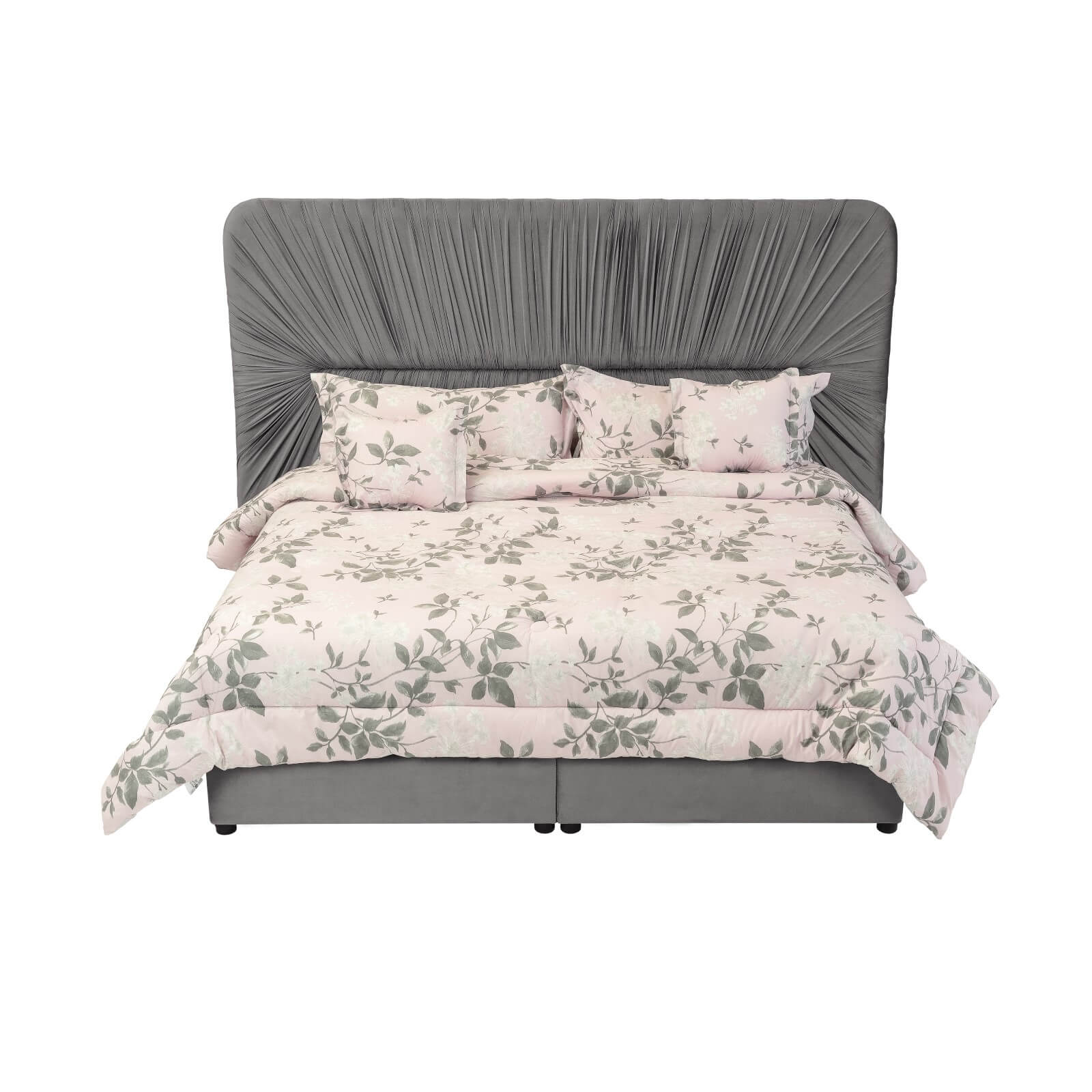 In House | Alkmar Bed Frame Velvet Burgundy 200x90