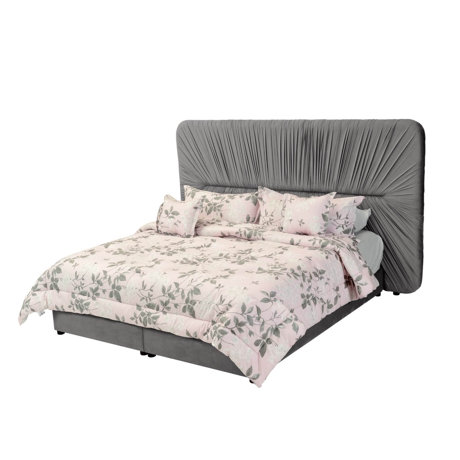 In House | Alkmar Bed Frame Velvet Burgundy 200x90