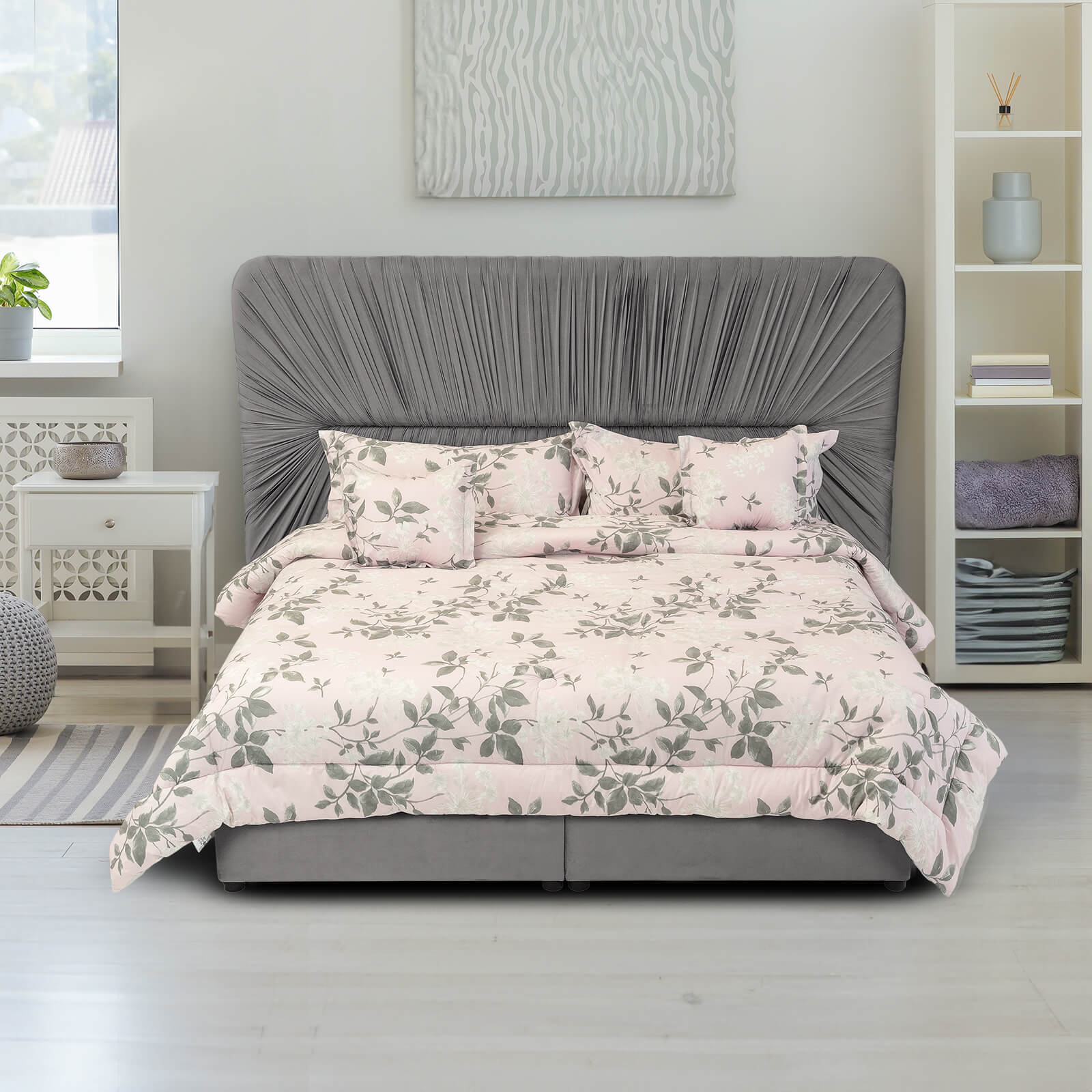 In House | Alkmar Bed Frame Velvet Burgundy 200x90