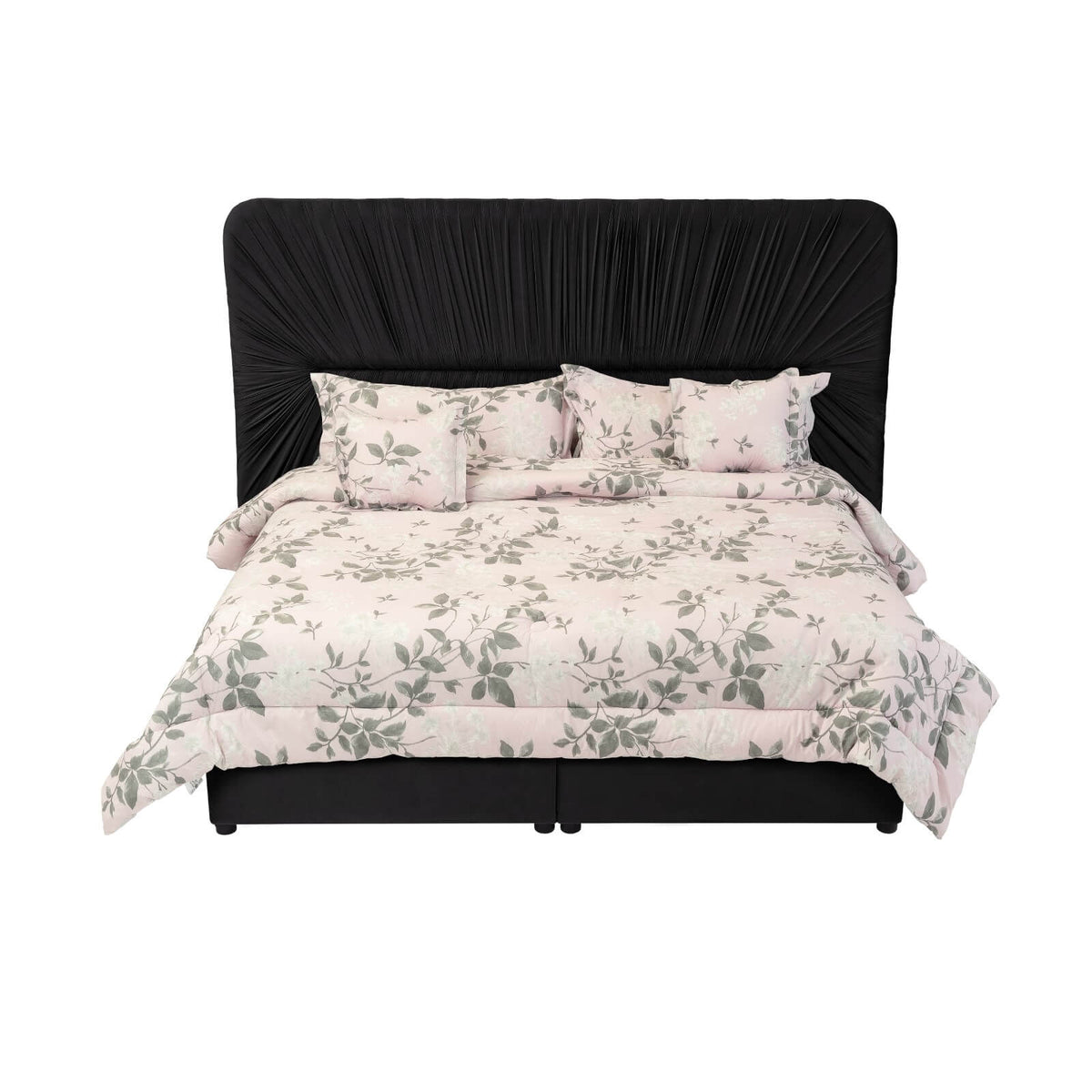 In House | Madrid Bed Frame Velvet Black 200x200