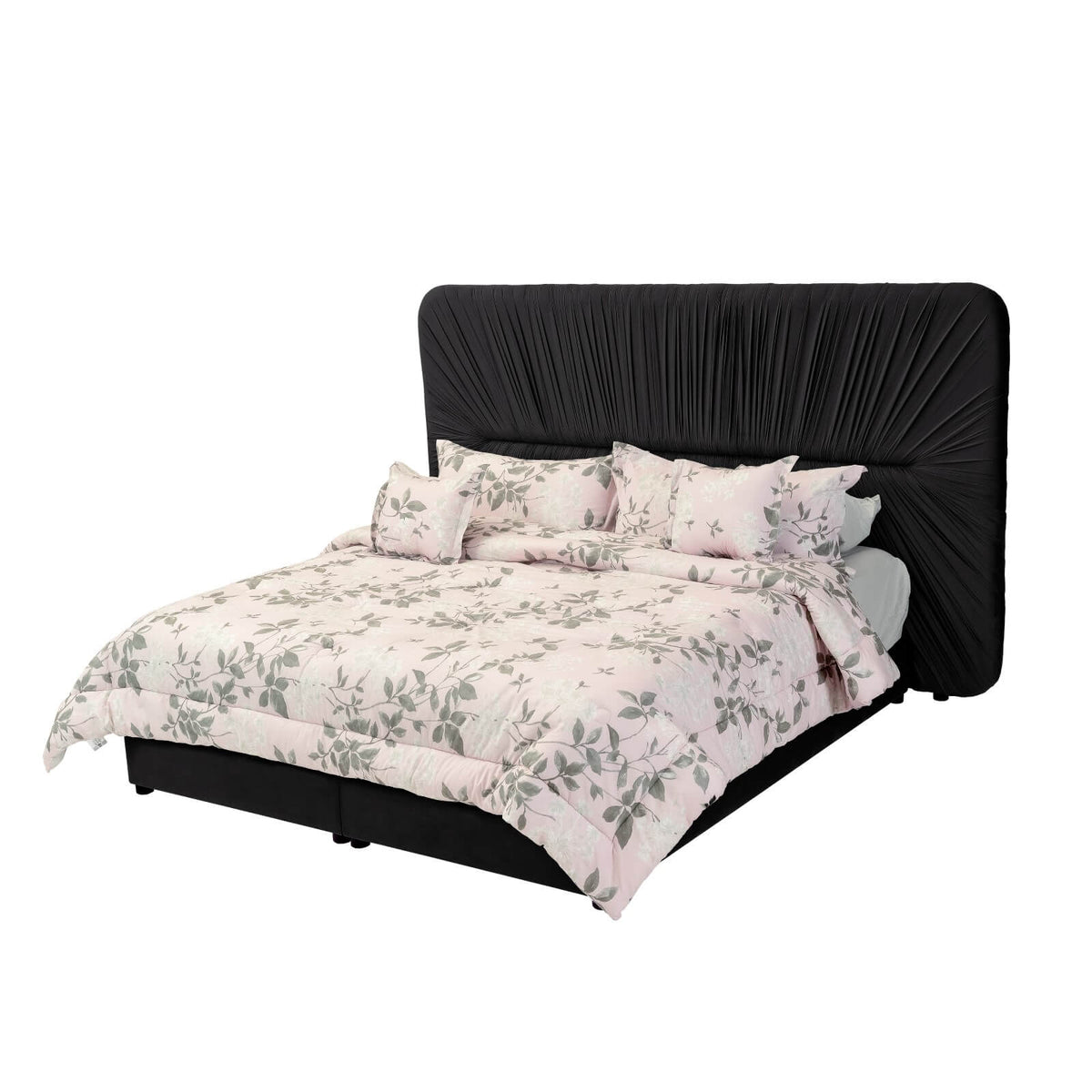 In House | Alkmar Bed Frame Velvet Light Pink 200x100