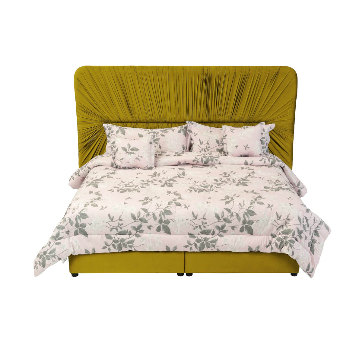 In House | Alkmar Bed Frame Velvet Dark Blue 200x120