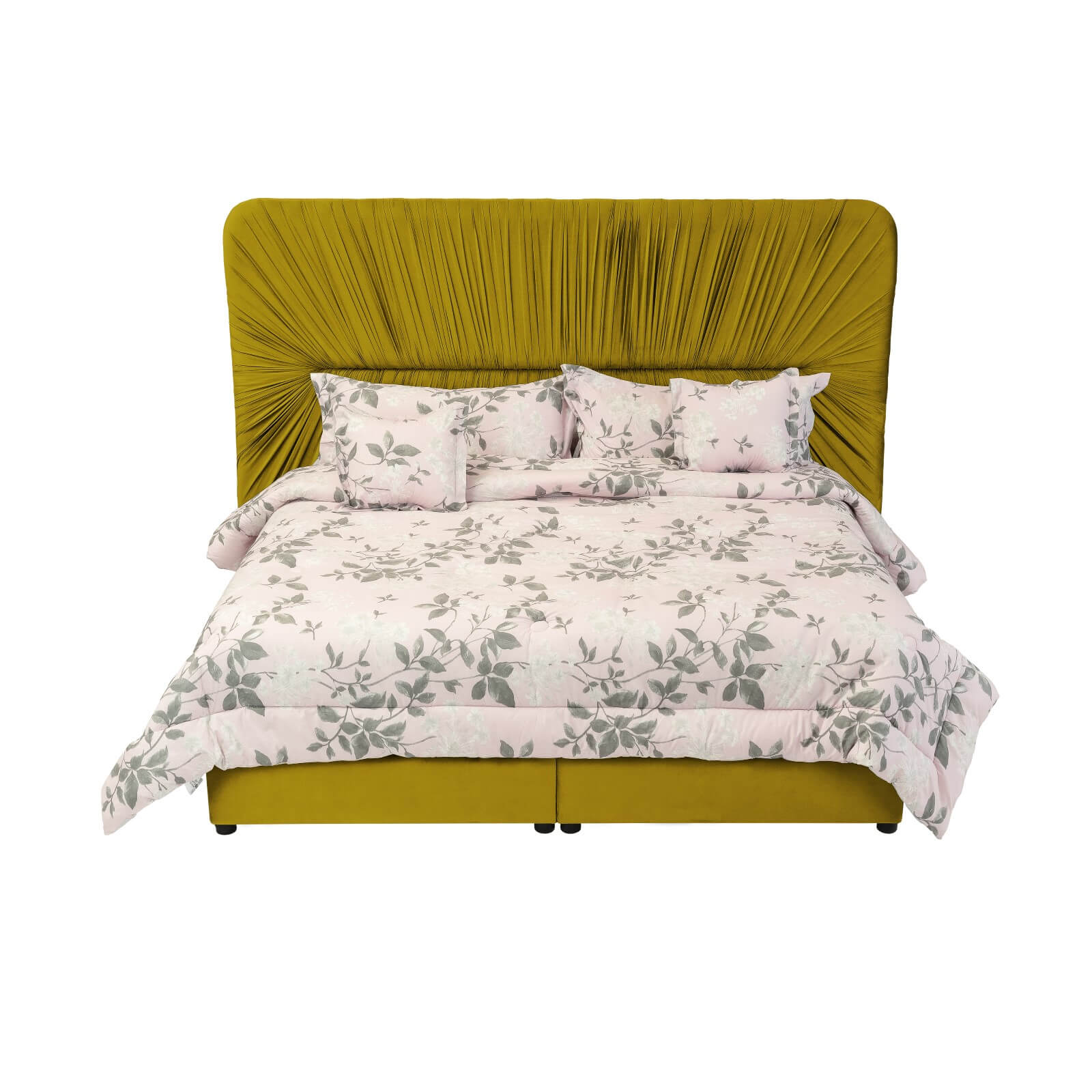 In House | Alkmar Bed Frame Velvet Dark Blue 200x100