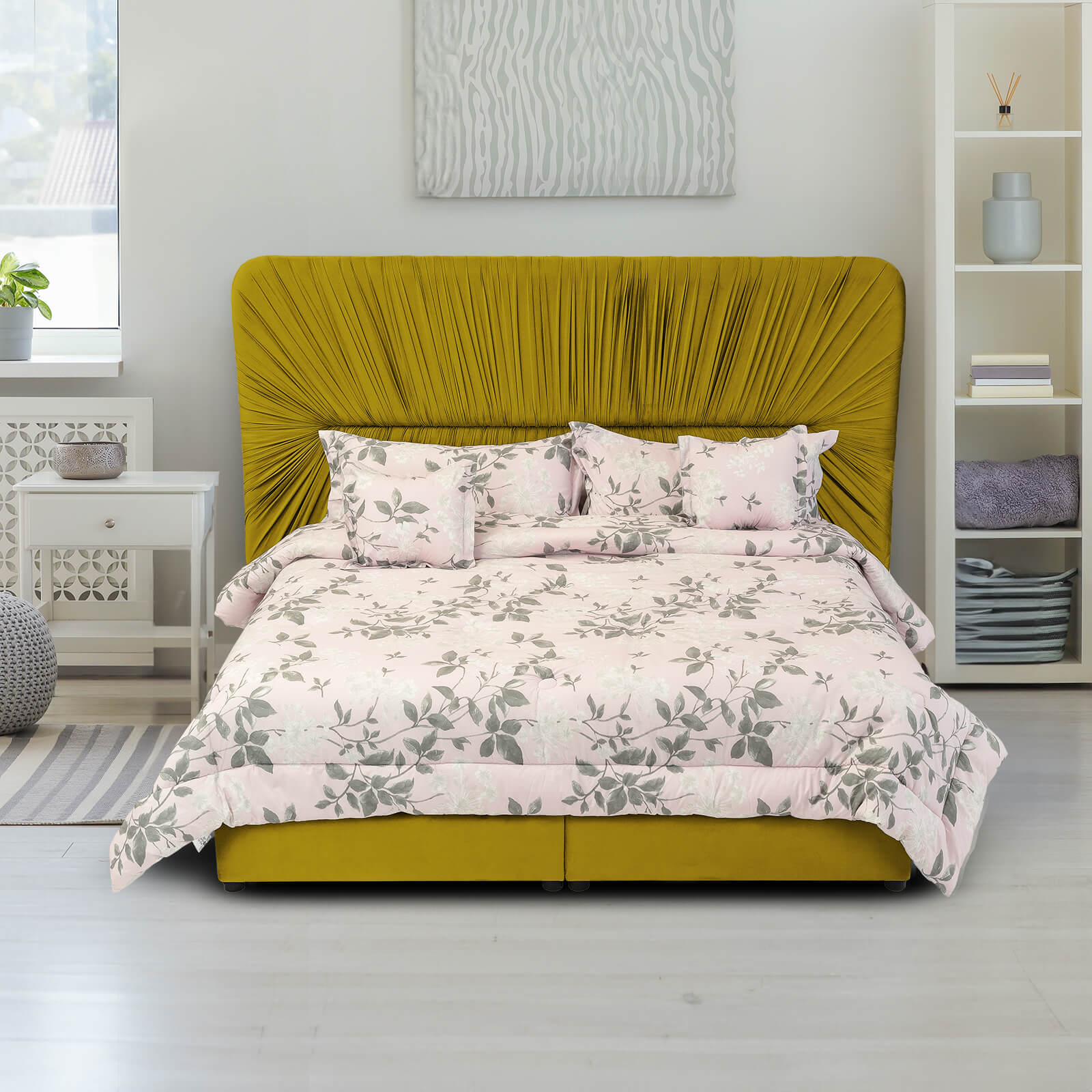 In House | Madrid Bed Frame Velvet Dark Blue 200x160