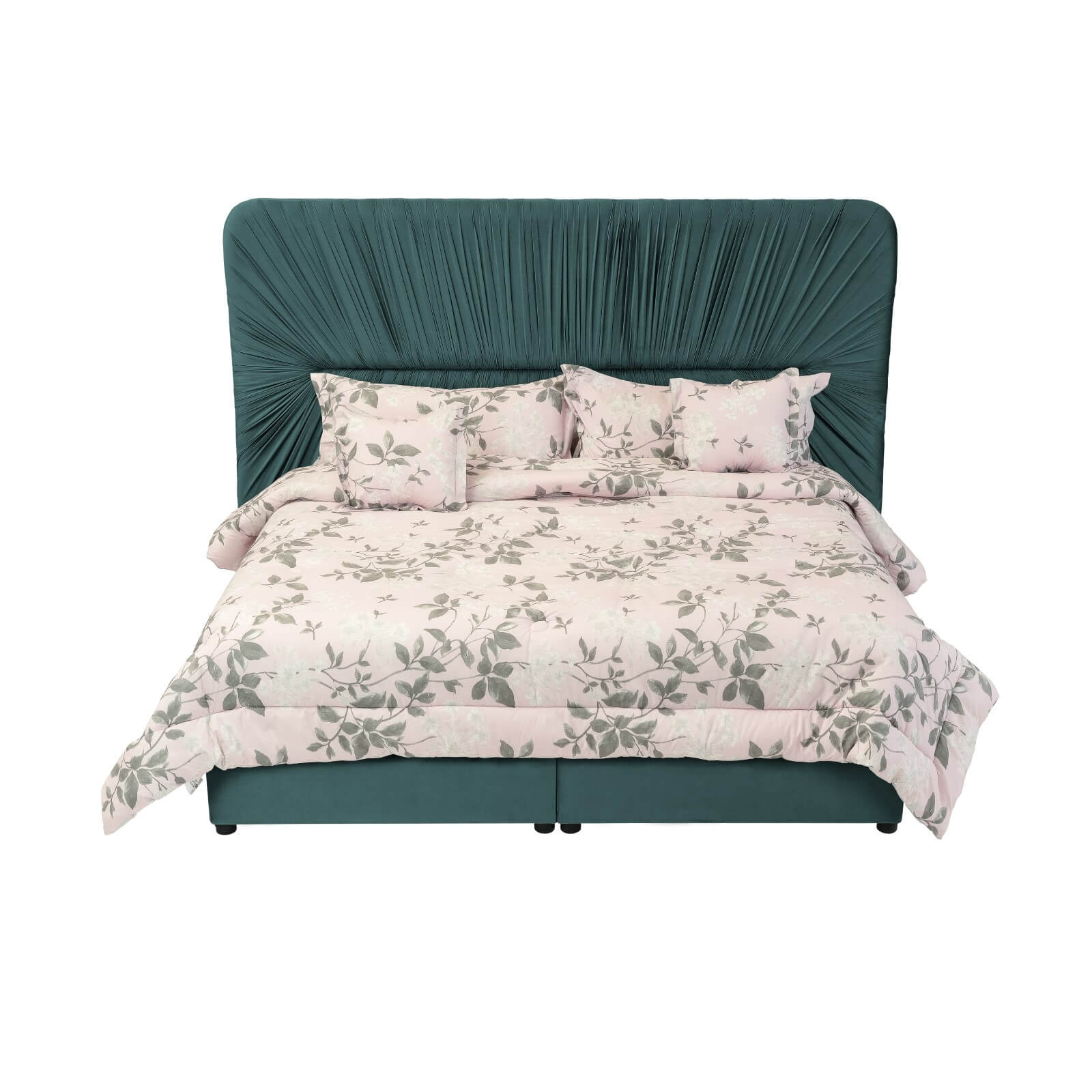 In House | Alkmar Bed Frame Velvet Dark Pink 200x100