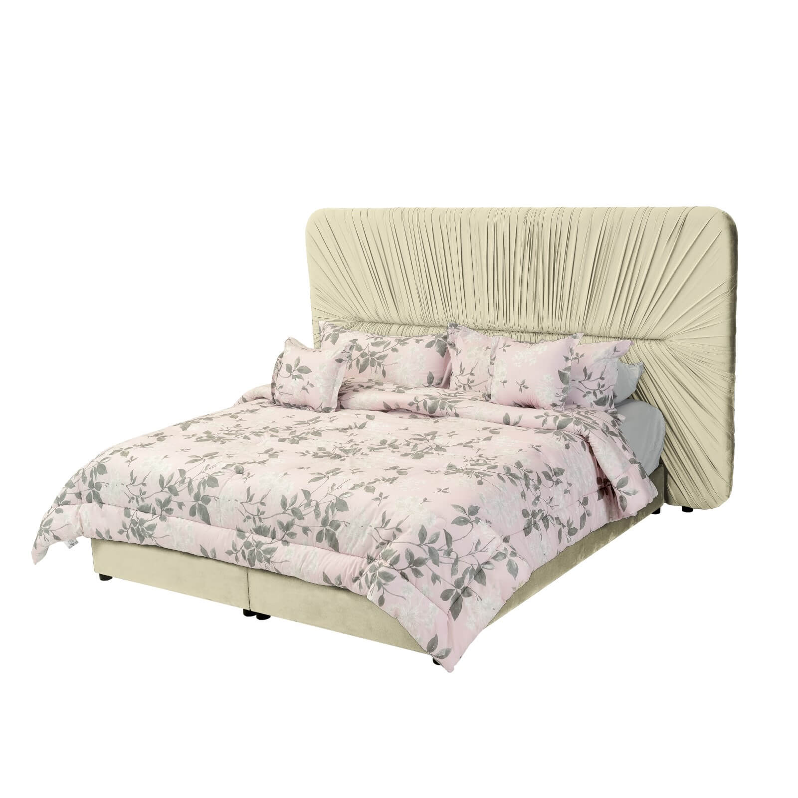In House | Alkmar Bed Frame Velvet Black 200x120
