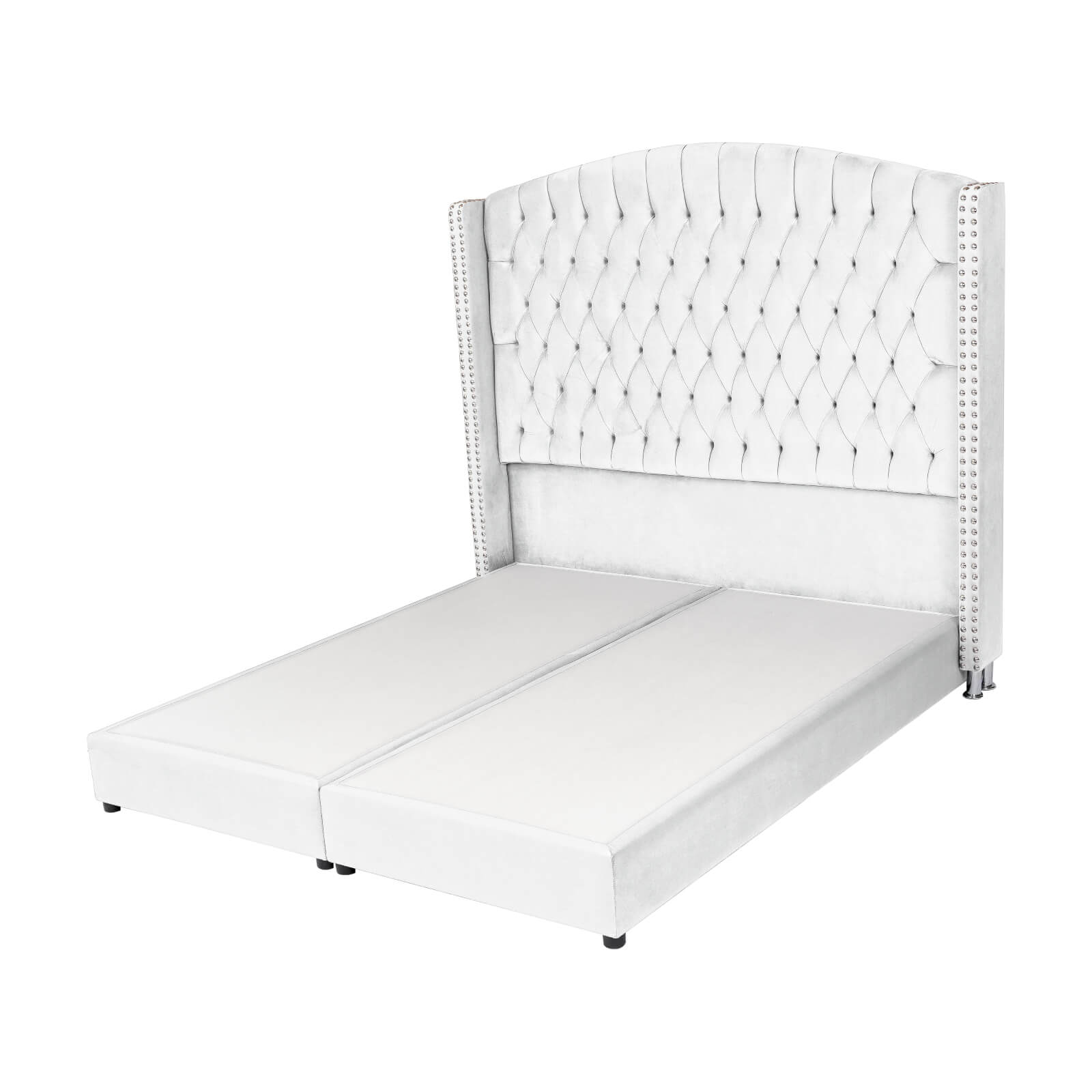 In House | Alkmar Bed Frame Velvet White 200x160