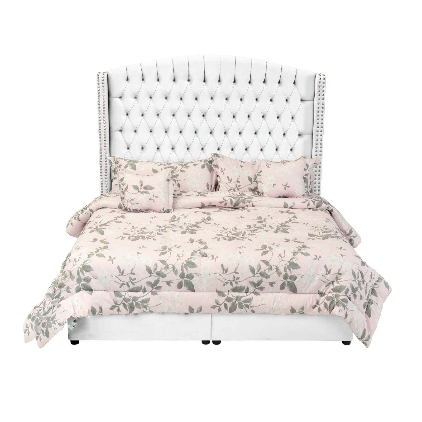 In House | Alkmar Bed Frame Velvet White 200x200