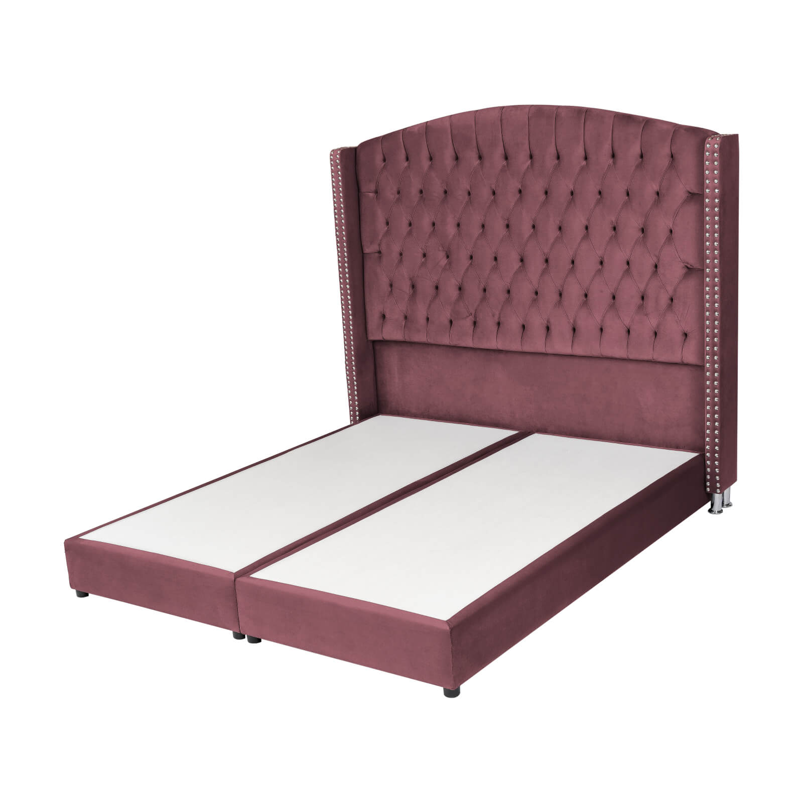 In House | Alkmar Bed Frame Velvet Dark Pink 200x160