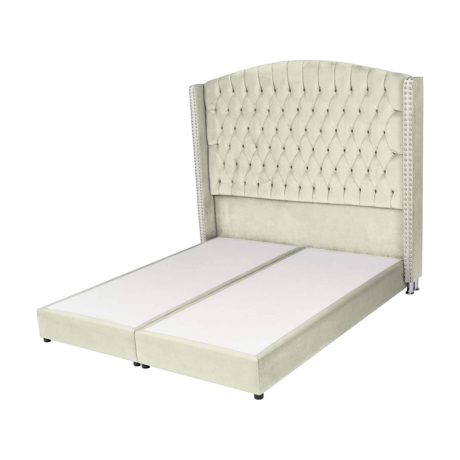 In House | Alkmar Bed Frame Velvet Ivory 200x140