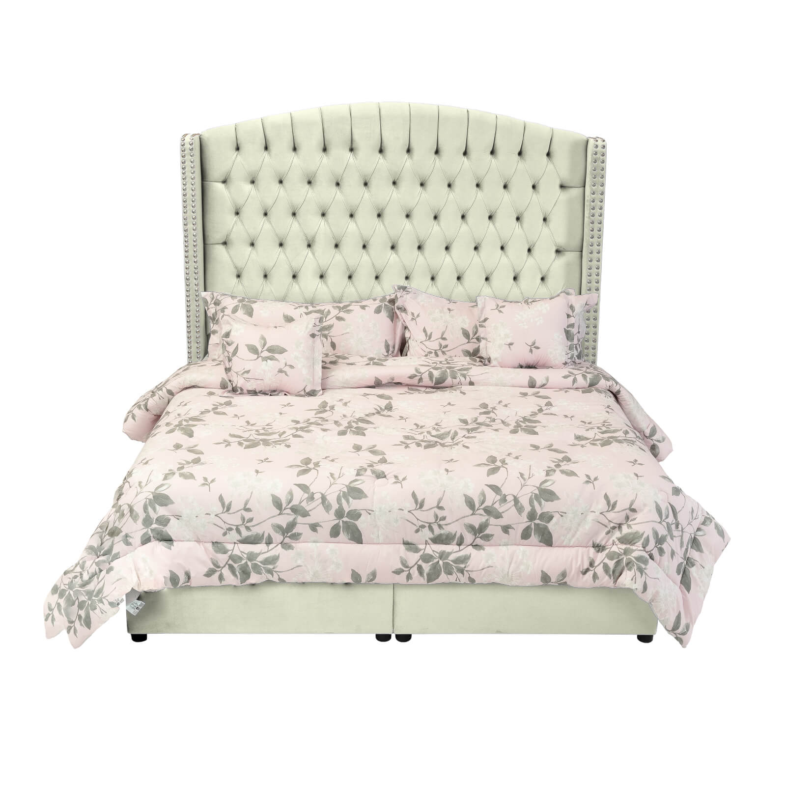 In House | Alkmar Bed Frame Velvet Ivory 200x140