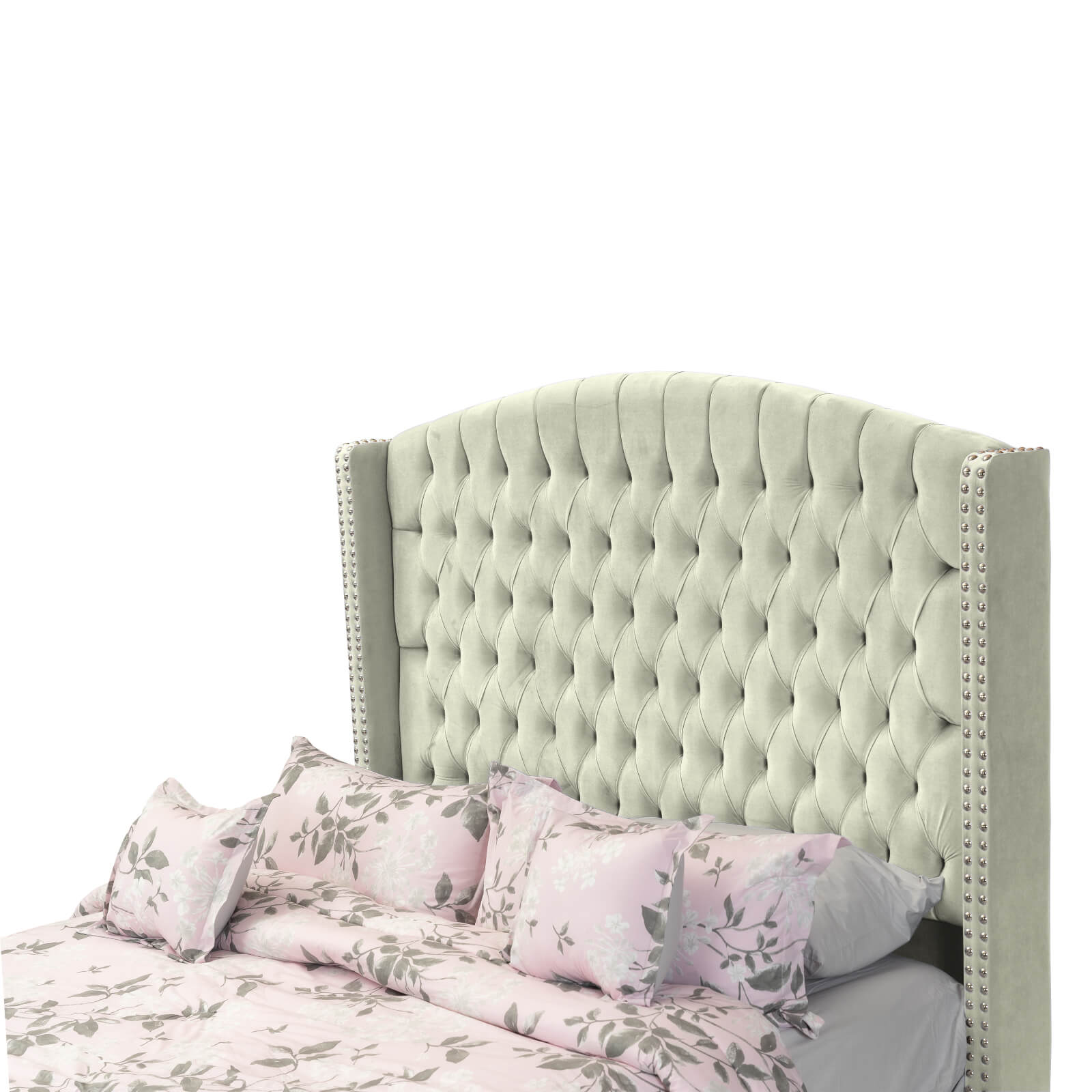 In House | Alkmar Bed Frame Velvet Ivory 200x140