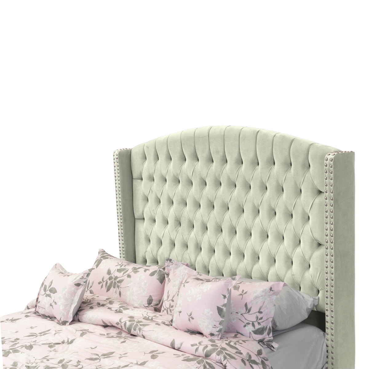 In House | Alkmar Bed Frame Velvet Ivory 200x150