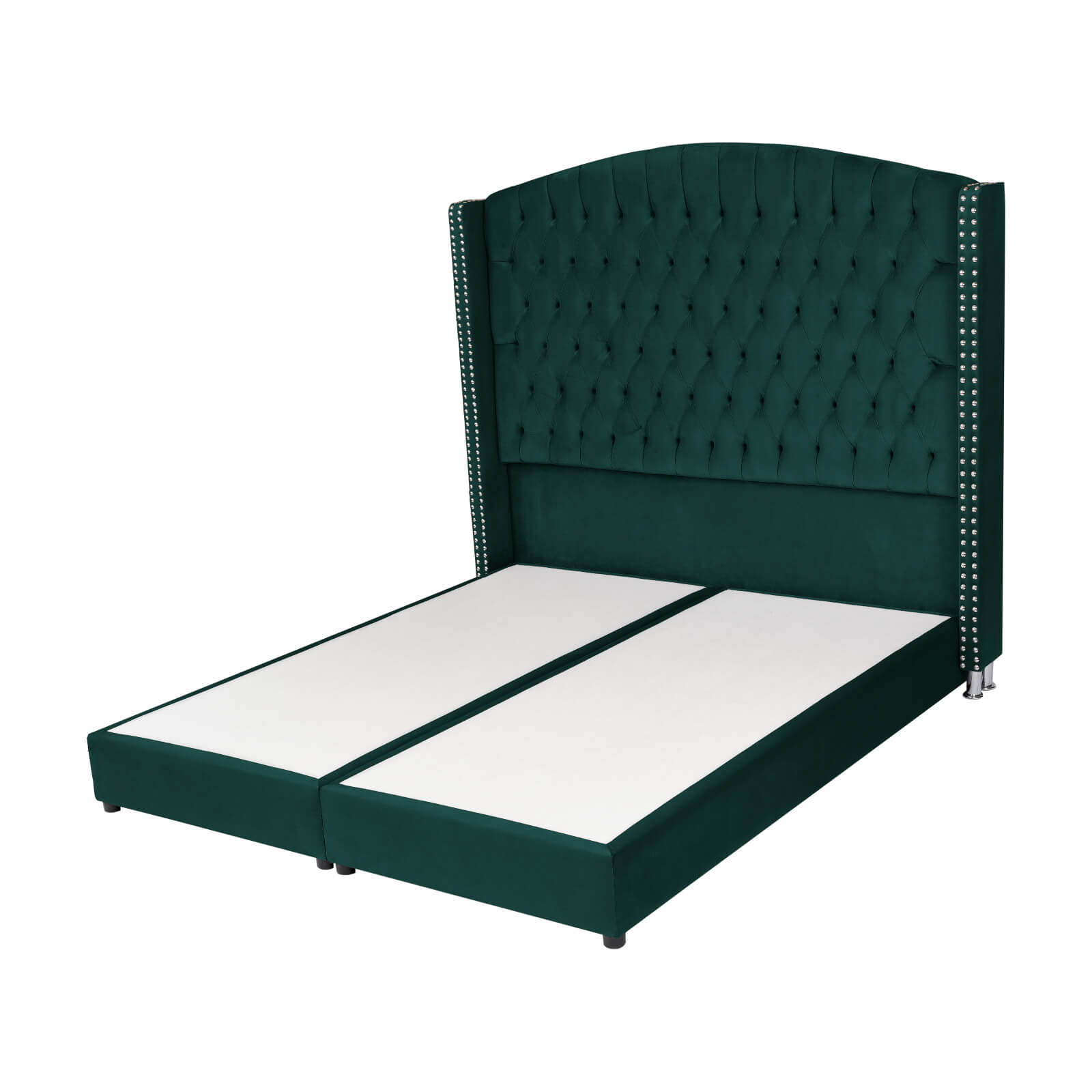 In House | Alkmar Bed Frame Velvet Dark Green 200x140